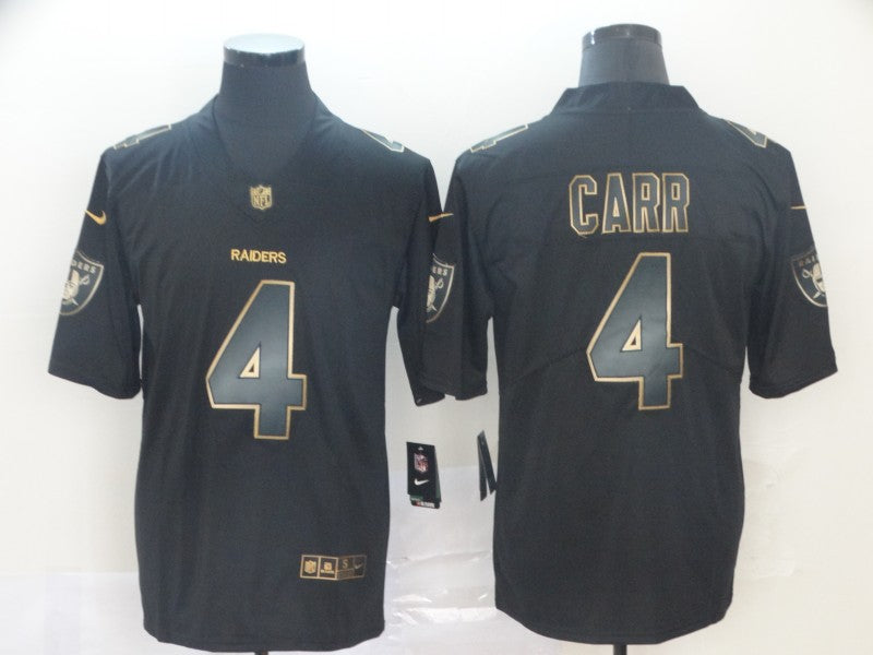 Men's Las Vegas Raiders Derek Carr #4 Black Game Jersey1 football jersey product view 1