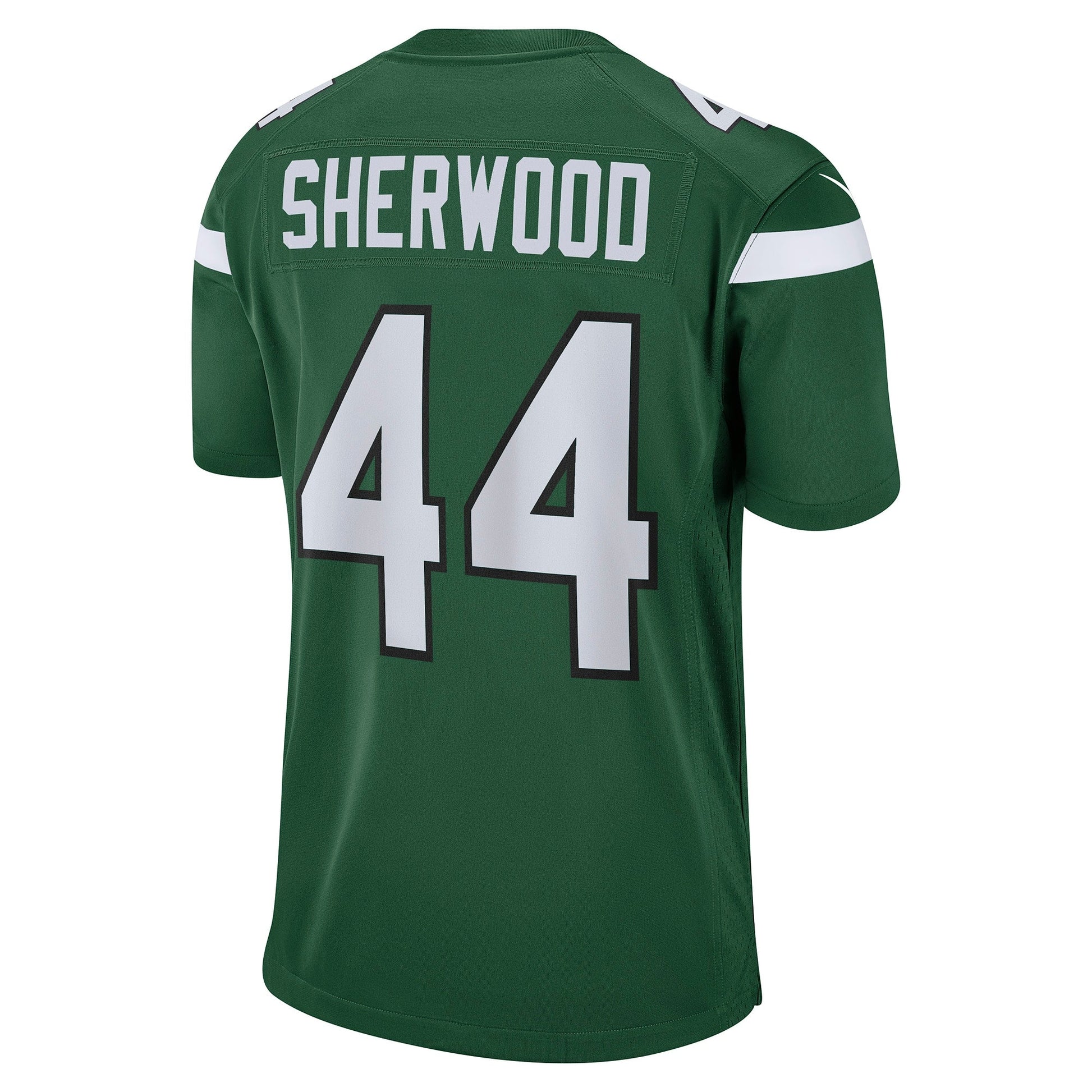 Jamien Sherwood New York Jets Game Jersey - Gotham Green football jersey product view 3