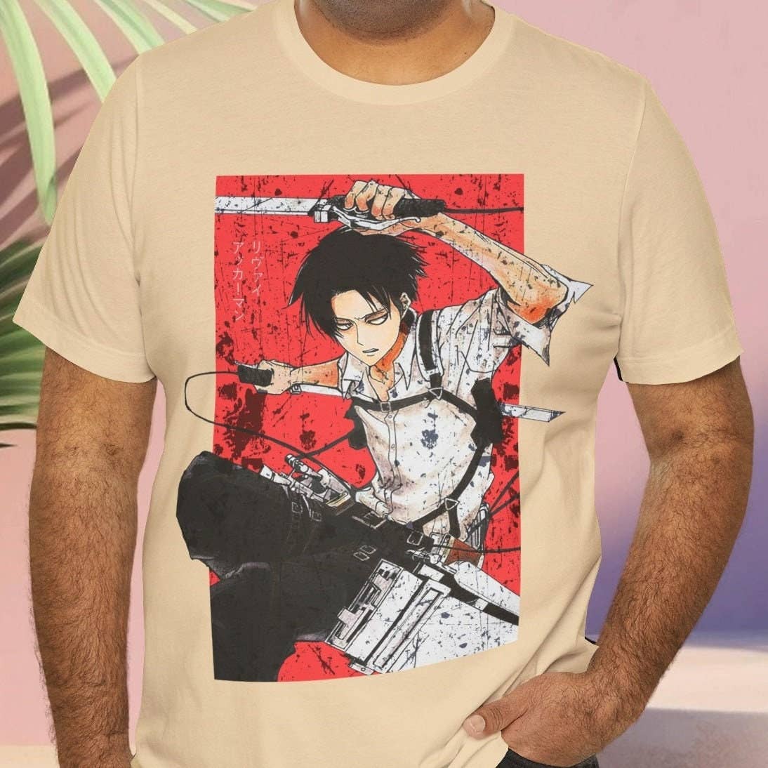 Aesthetic Levi Ackerman Aot Unisex Streetwear T-Shirt Unisex T-shirt, Sweatshirt, Hoodie, Long Sleeve Tee - T-Shirt, Sweatshirt, Hoodie