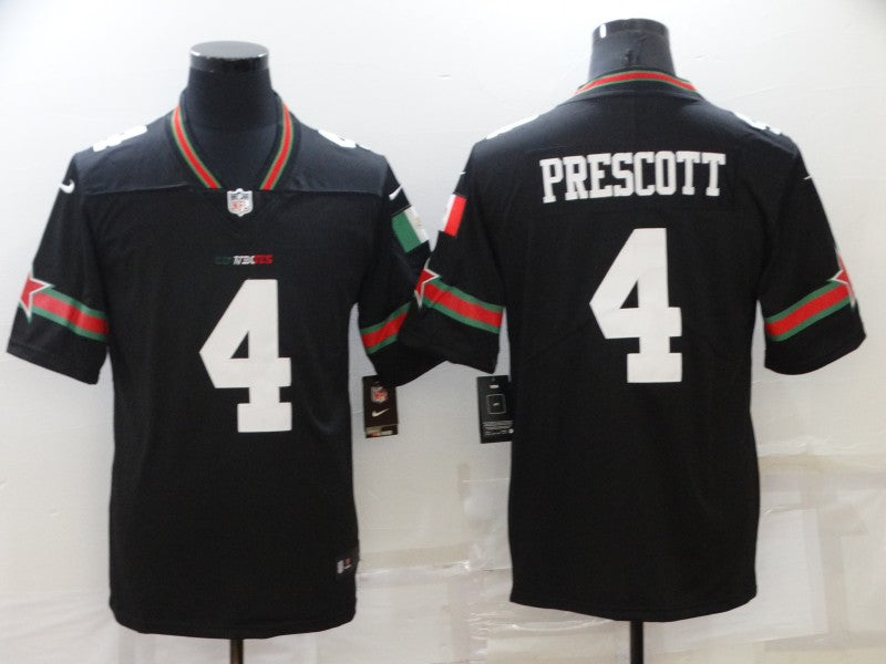 Men's Dallas Cowboys #4 Dak Prescott Black Game Player Jersey1 football jersey product view 1
