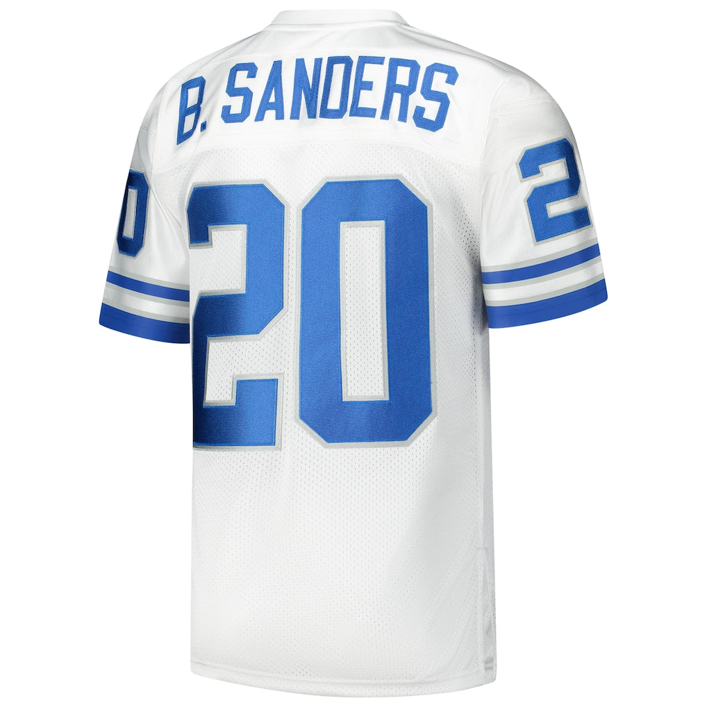 D.Lions #20 Barry Sanders 1994 White Authentic Throwback Retired Player Jersey football jersey product view 1
