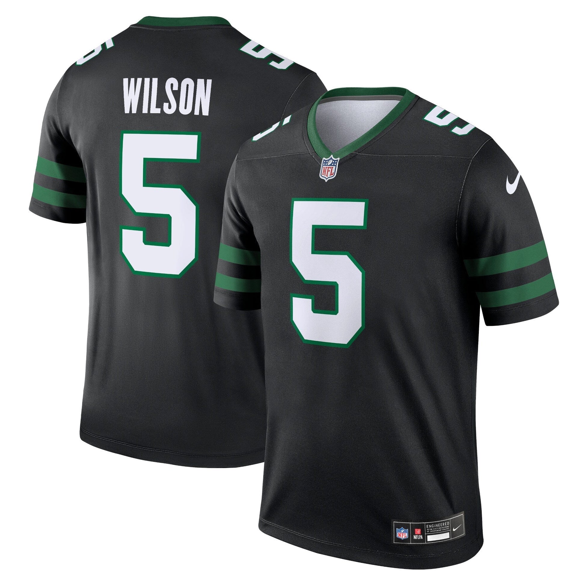 Garrett Wilson New York Jets Alternate Legend Jersey - Legacy Black football jersey product view 1