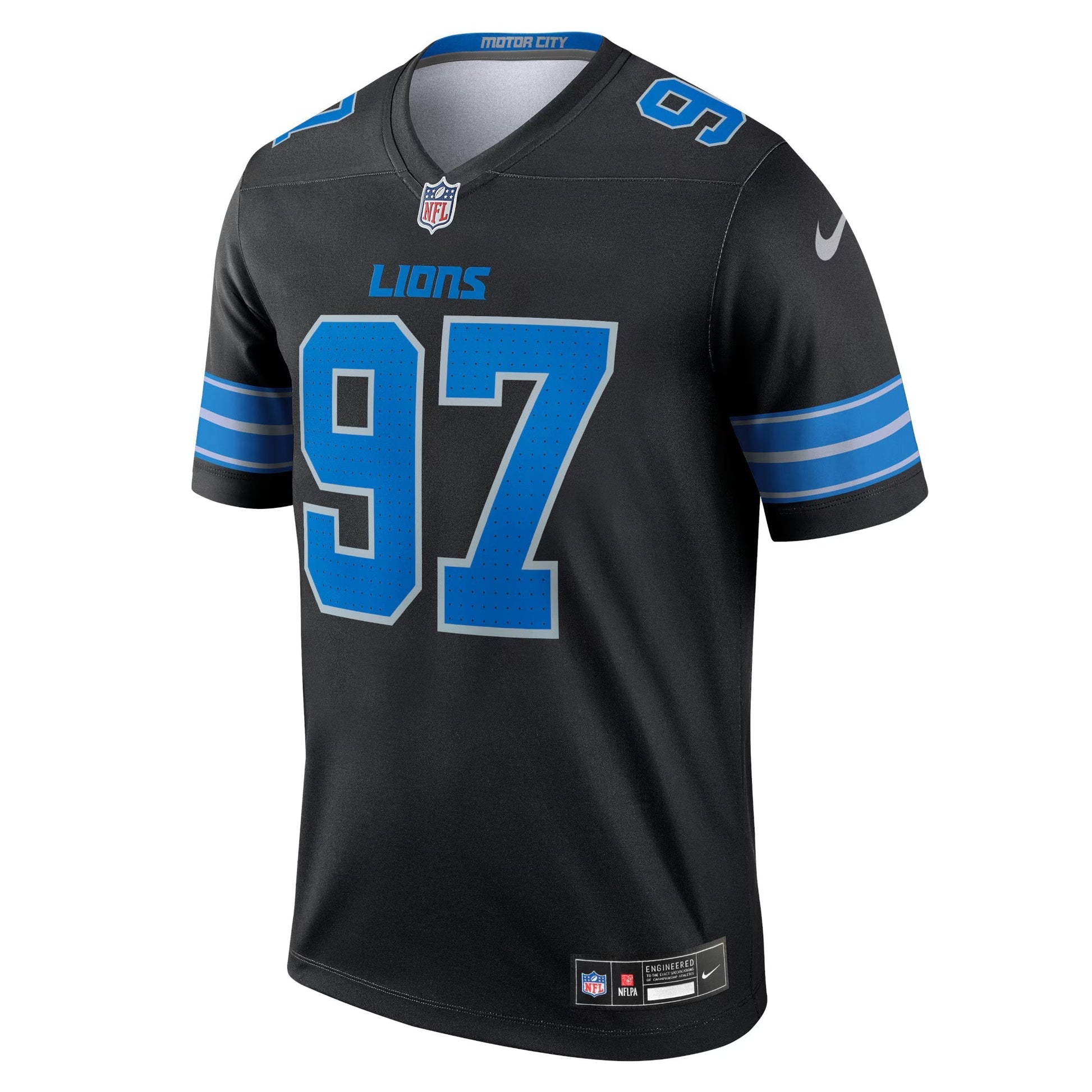 Detroit Lions Aidan Hutchinson Black Legend Player Performance Top football jersey product view 1
