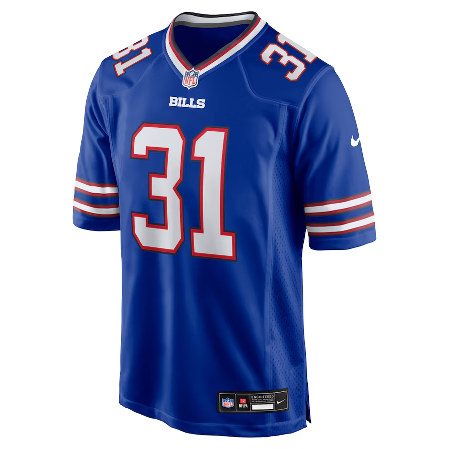 Men's Buffalo Bills Maxwell Hairston Royal 2025 NFL Draft First Round Pick Game Jersey football jersey product view 2