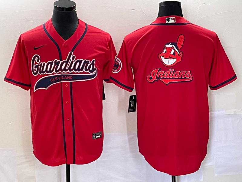 Men's Cleveland Guardians Red Alternate Replica Team Jersey1 baseball jersey product view 1