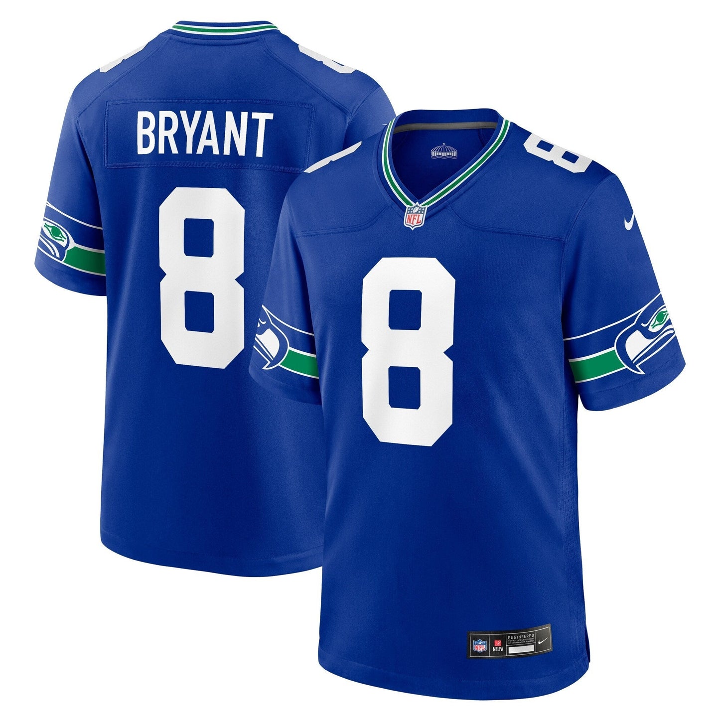Seattle Seahawks Coby Bryant Royal Throwback Player Game Jersey basketball jersey product view 1