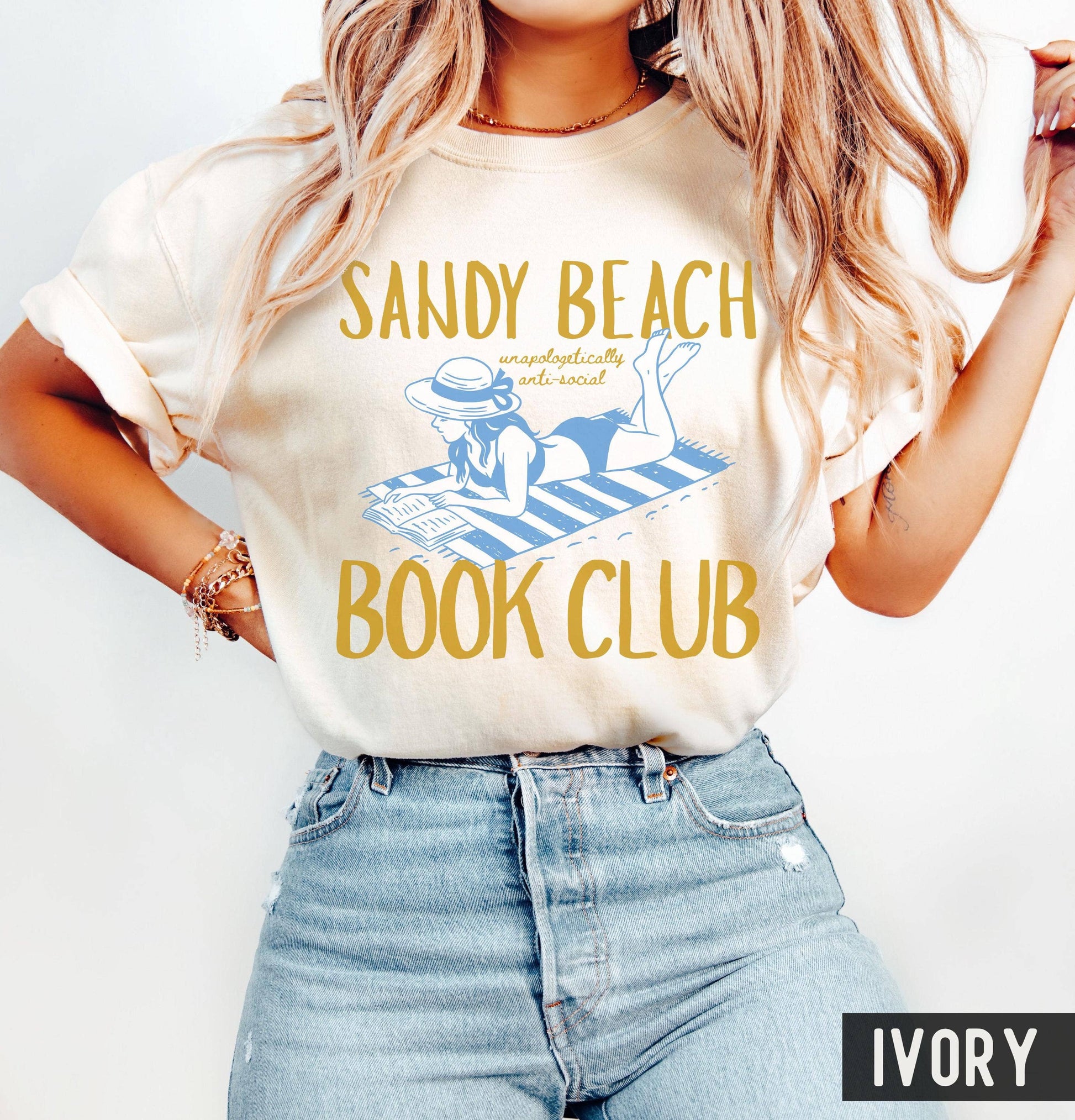 Beach Book Club Tee For Literary Girls Unisex T-shirt, Sweatshirt, Hoodie, Long Sleeve Tee - T-Shirt, Sweatshirt, Hoodie