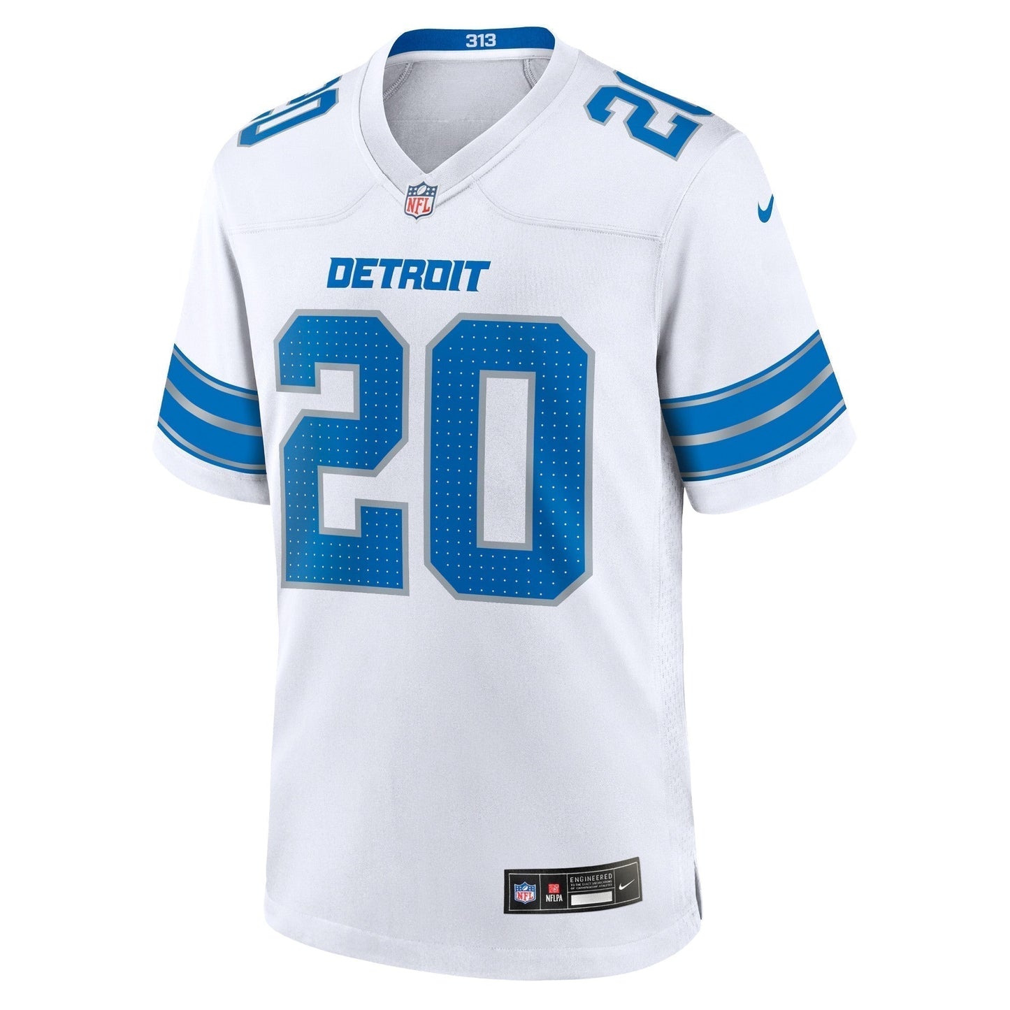 Barry Sanders Detroit Lions Retired Game Jersey - White football jersey product view 2