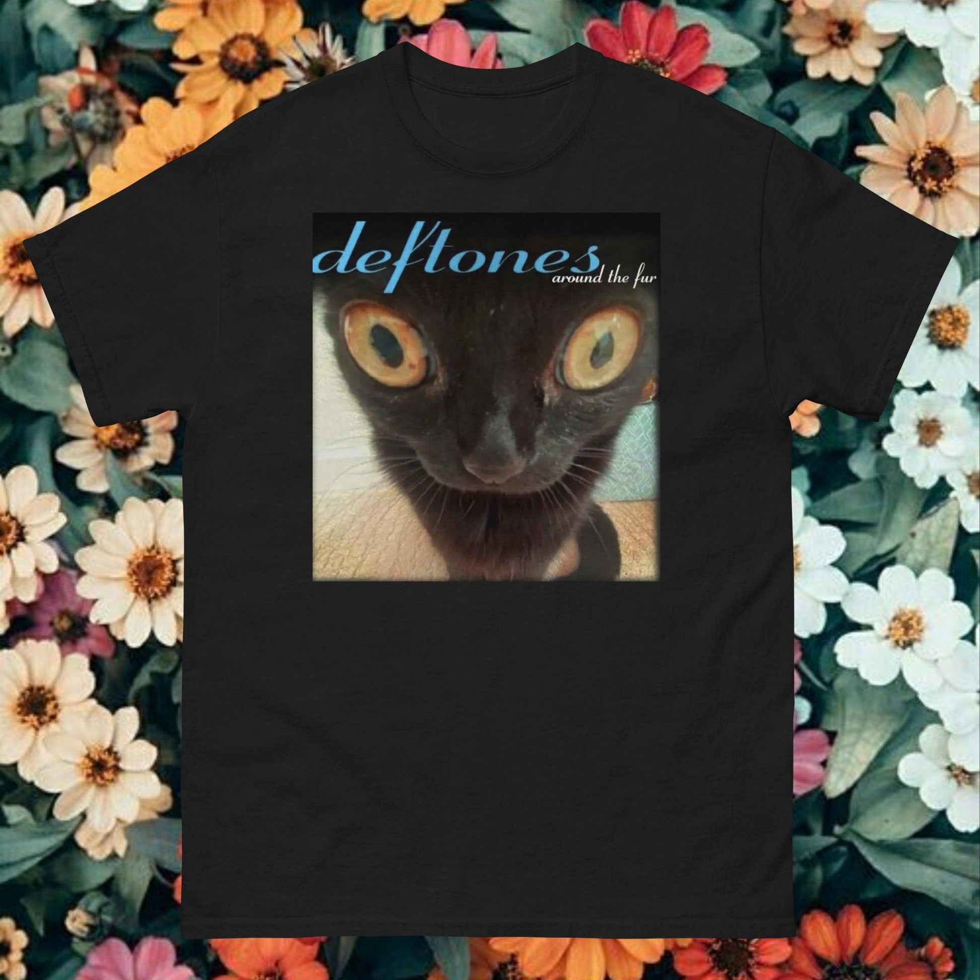 Deftones Around the Fur Cat Parody Band T-Shirt Unisex T-shirt, Sweatshirt, Hoodie, Long Sleeve Tee - T-Shirt, Sweatshirt, Hoodie