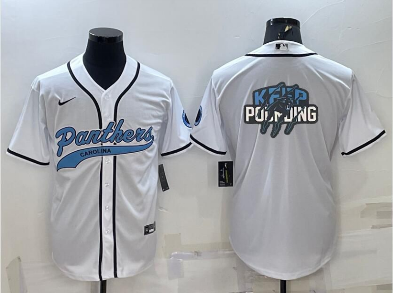 Men's Carolina Panthers White Game Jersey football jersey product view 1
