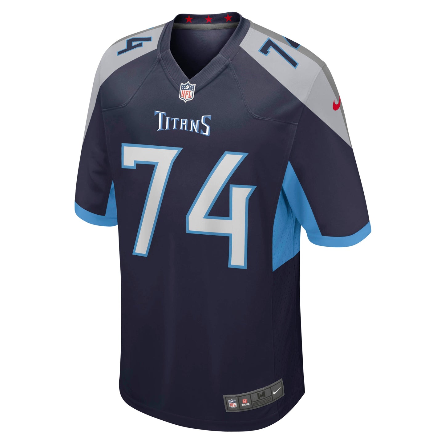 Bruce Matthews Tennessee Titans Retired Jersey - Navy football jersey product view 2