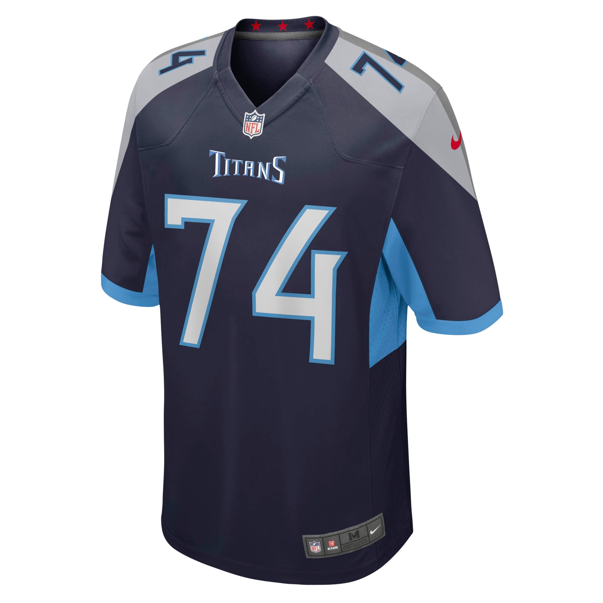 Bruce Matthews Tennessee Titans Retired Jersey - Navy football jersey product view 2