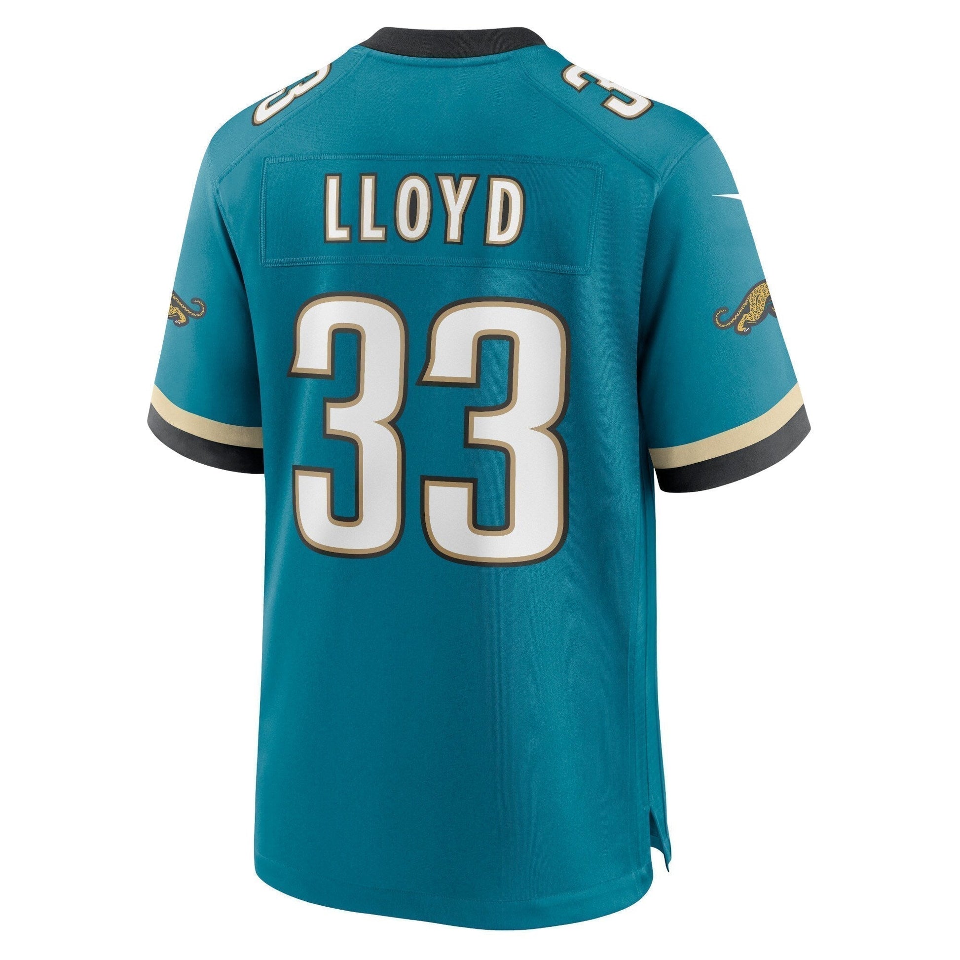 Devin Lloyd Jacksonville Jaguars Prowler Throwback Game Jersey - Teal football jersey product view 3