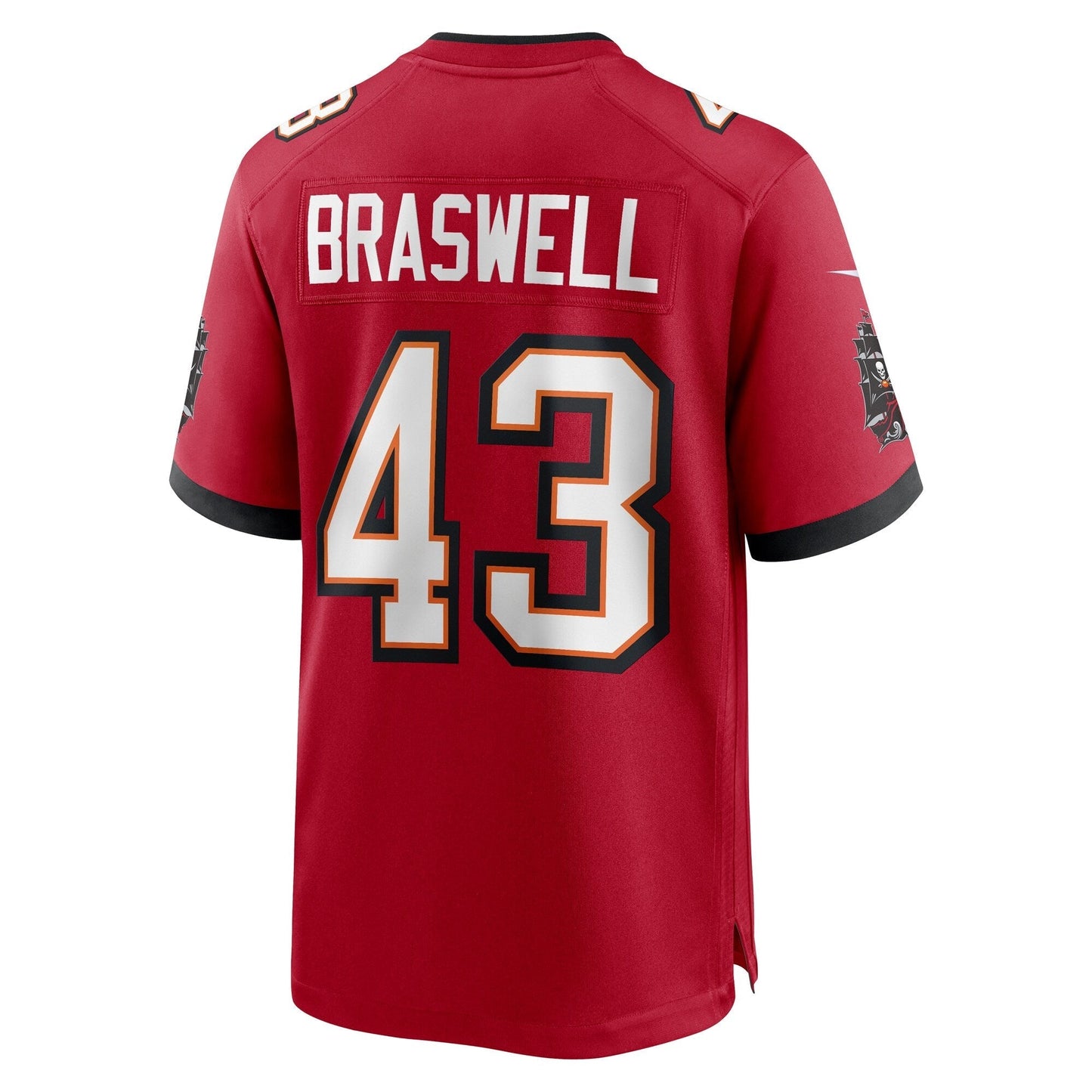 Tampa Bay Buccaneers Chris Braswell Red Game Jersey football jersey product view 2