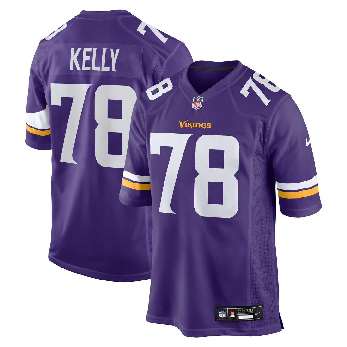 Minnesota Vikings Ryan Kelly Purple Team Game Jersey football jersey product view 1
