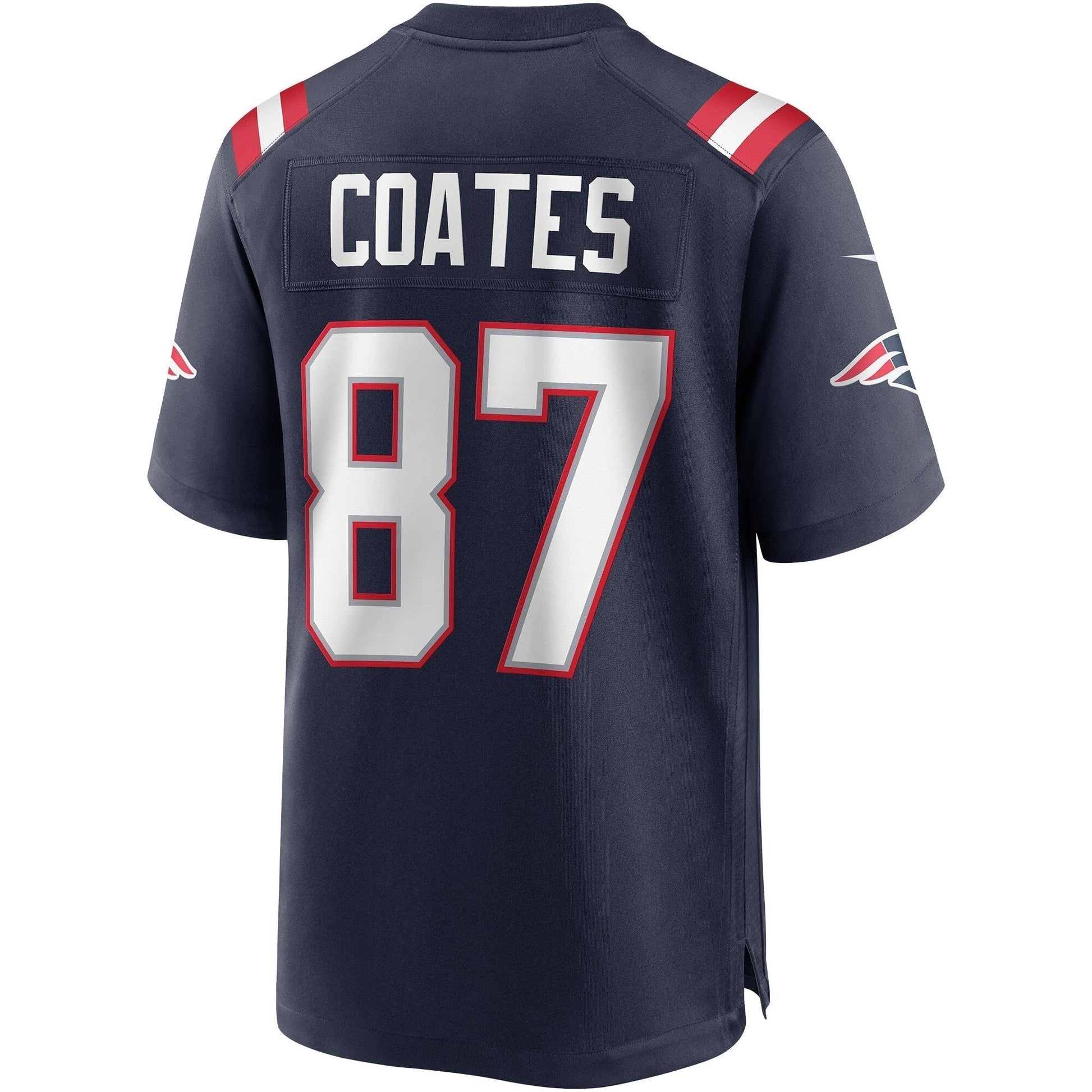 Ben Coates New England Patriots Game Retired Jersey - Navy football jersey product view 3