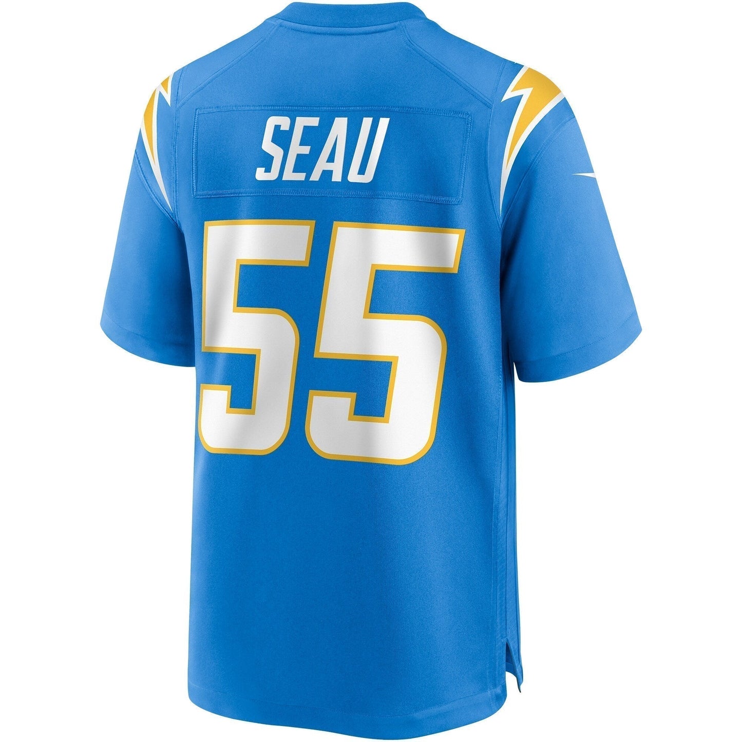 Junior Seau Los Angeles Chargers Game Retired Jersey - Powder Blue football jersey product view 3