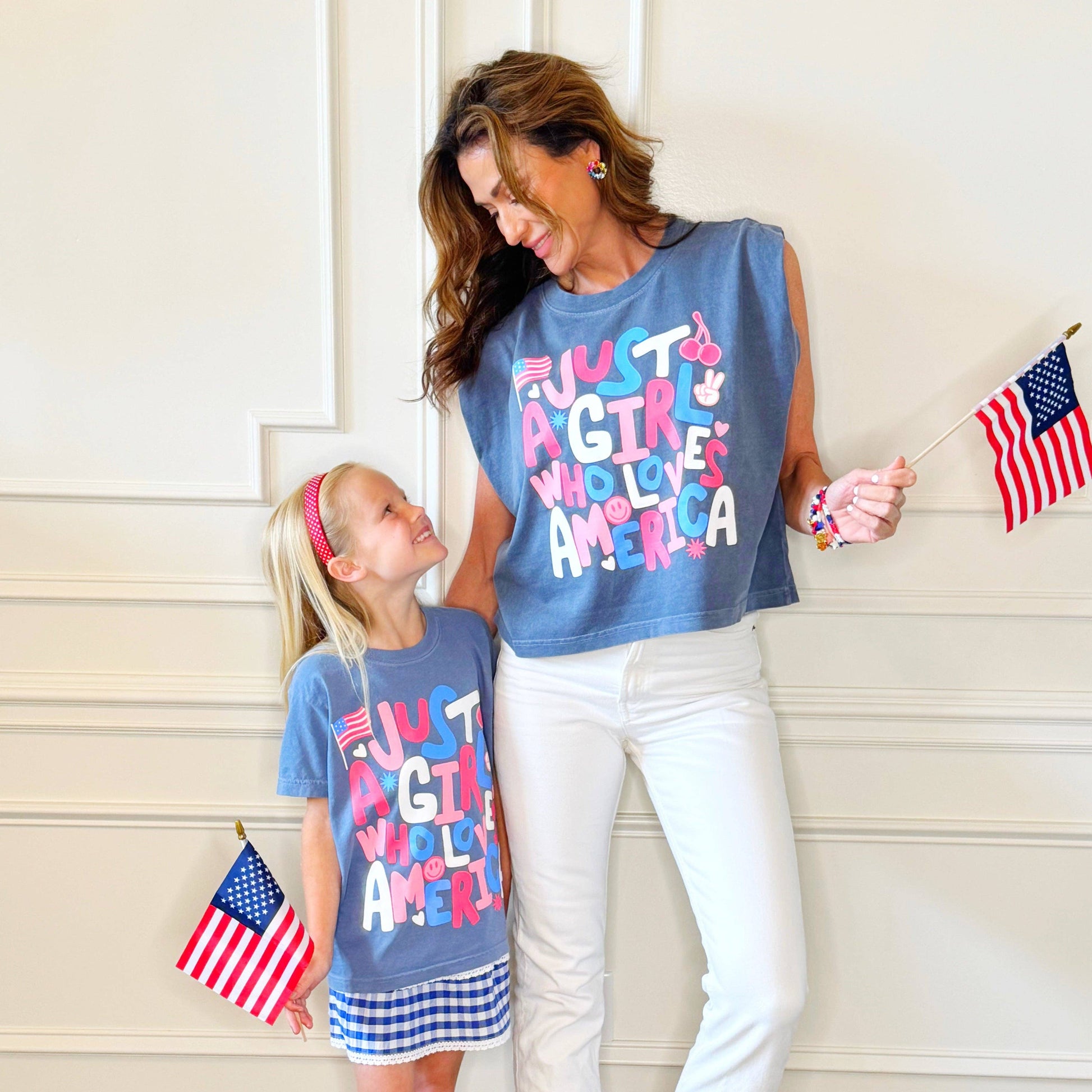 Just A Girl Who Loves America Youth & Adult Unisex T-shirt, Sweatshirt, Hoodie, Long Sleeve Tee - T-Shirt, Sweatshirt, Hoodie