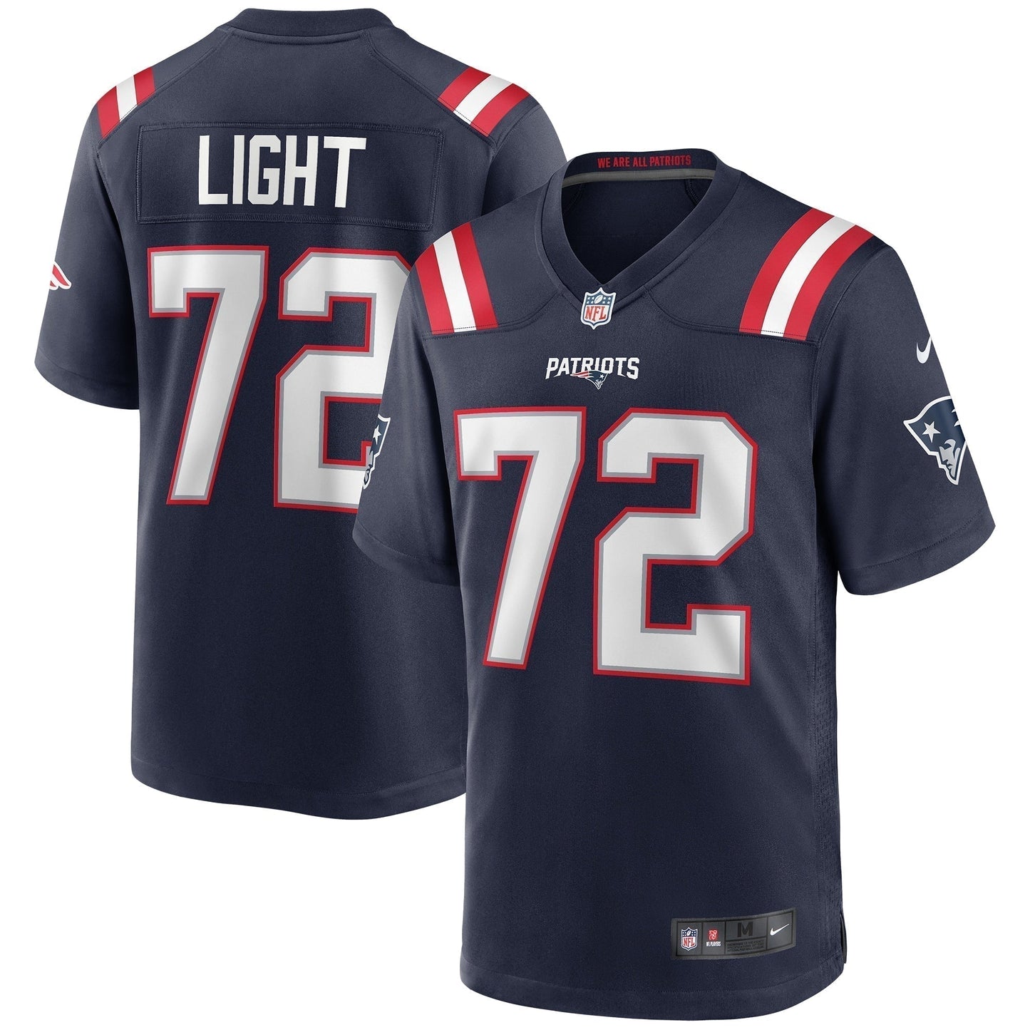 Matt Light New England Patriots Game Retired Jersey - Navy football jersey product view 1