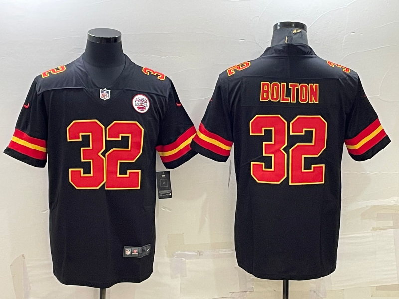 Men's Kansas City Chiefs Nick Bolton Black Game Jersey football jersey product view 1