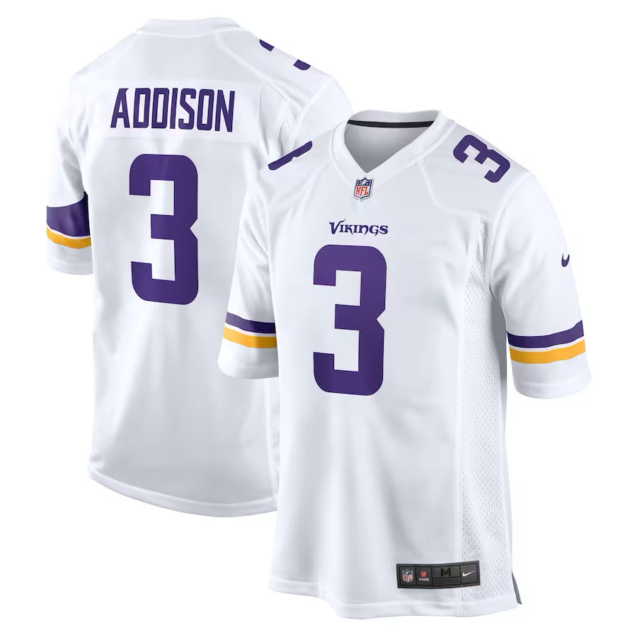 Jordan Addison Minnesota Vikings Jersey football jersey product view 1