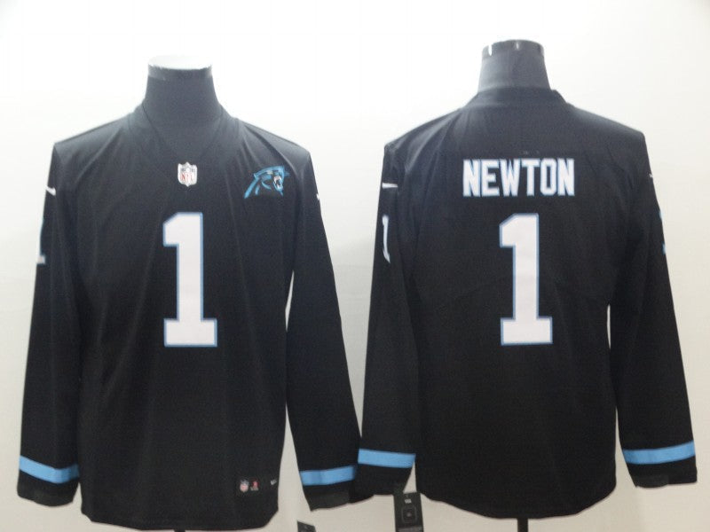 Men's Carolina Panthers #1 Cam Newton Black Player Game Jersey1 football jersey product view 1