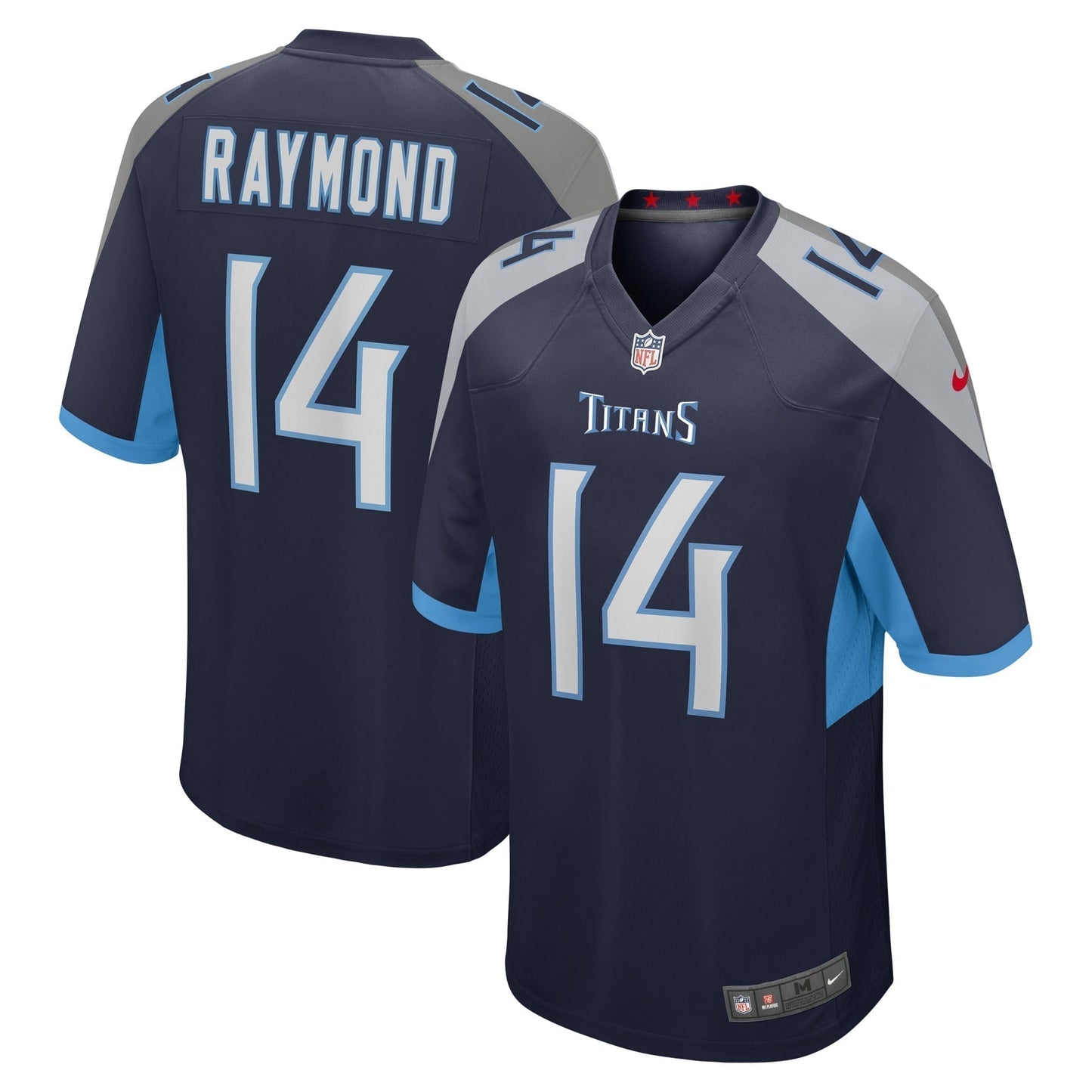 Kalif Raymond Tennessee Titans Game Jersey - Navy football jersey product view 1