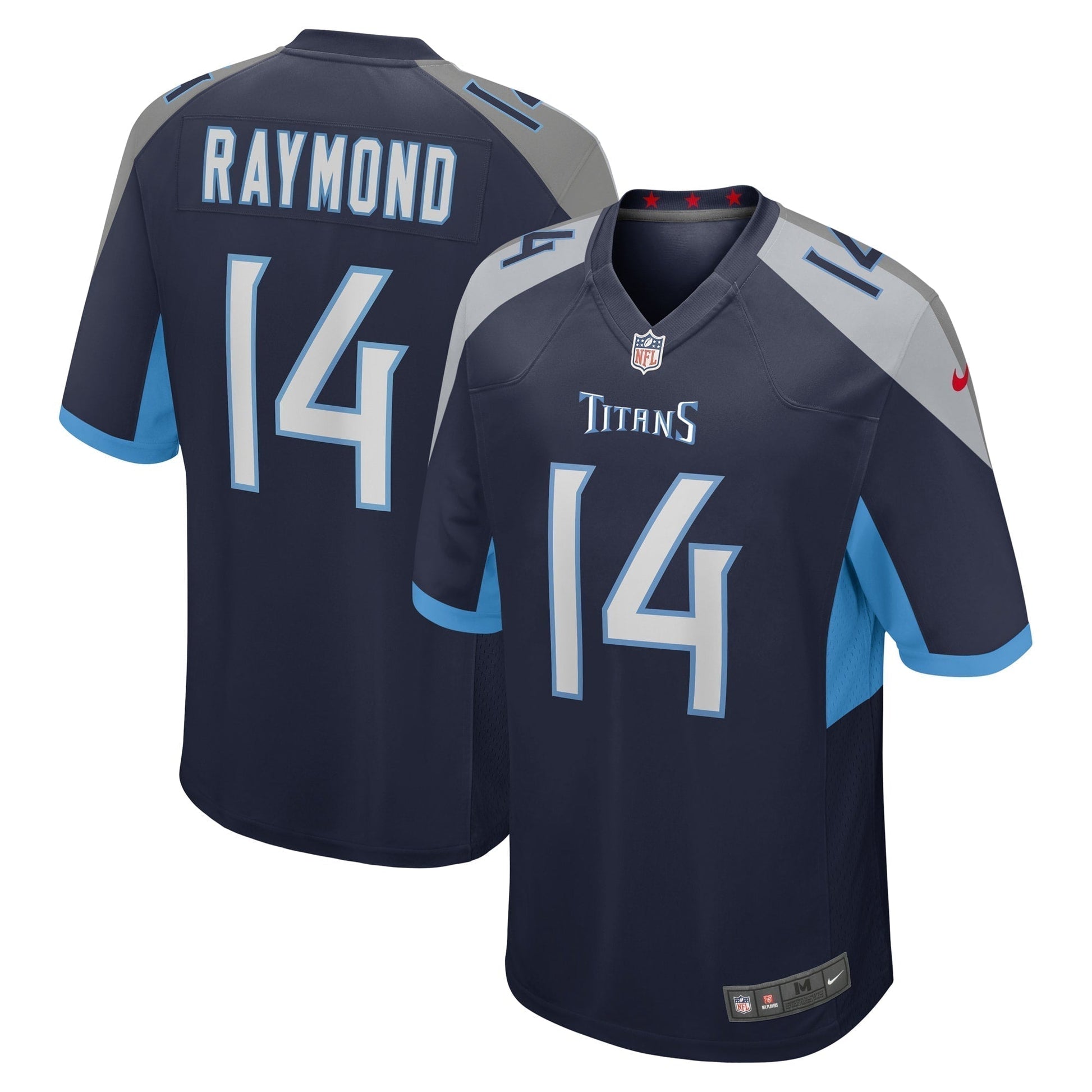 Kalif Raymond Tennessee Titans Game Jersey - Navy football jersey product view 1