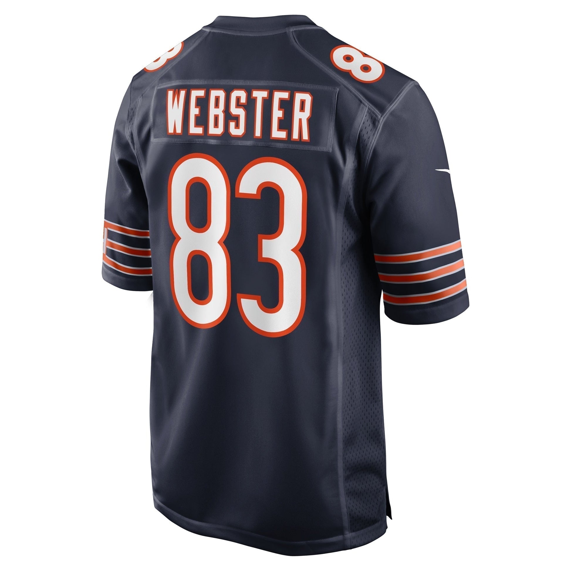 Nsimba Webster Chicago Bears Team Game Jersey - Navy football jersey product view 3