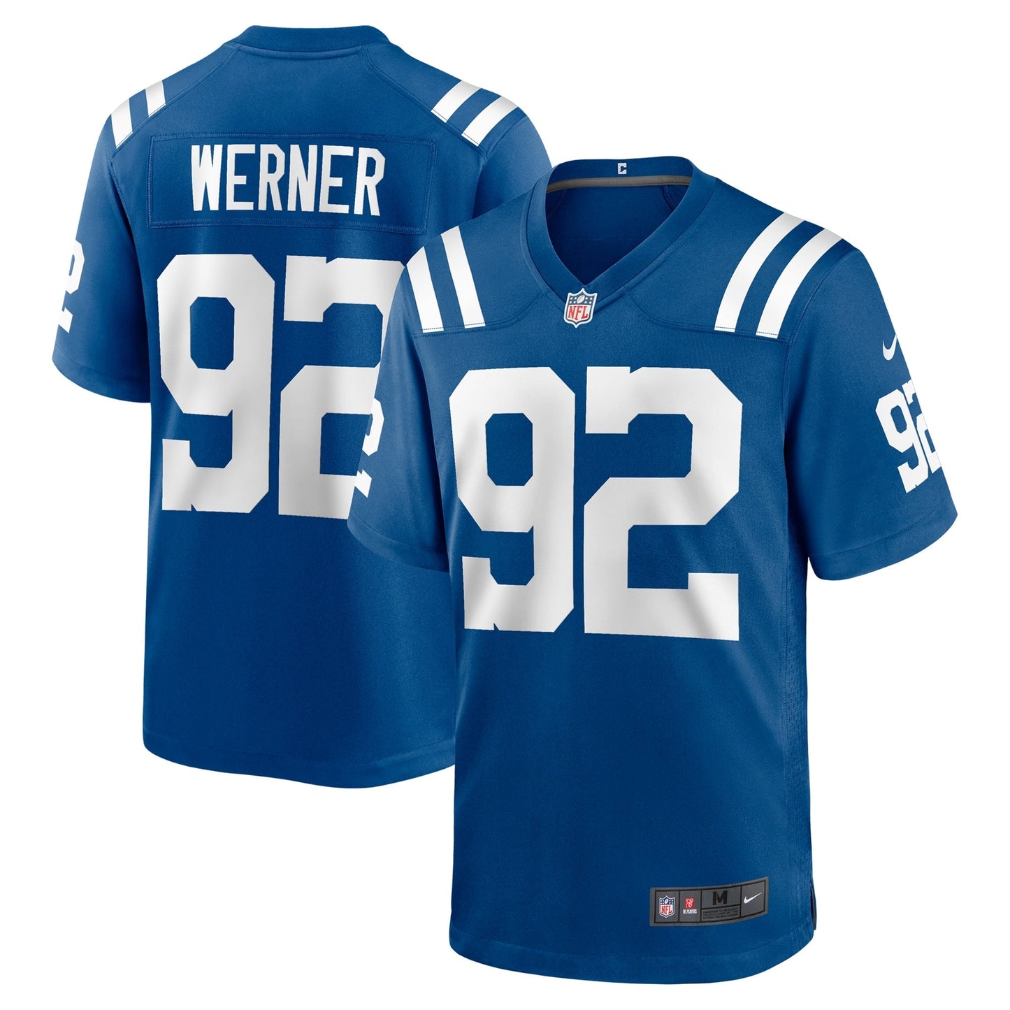 Bjoern Werner Indianapolis Colts Retired Game Jersey - Royal football jersey product view 1