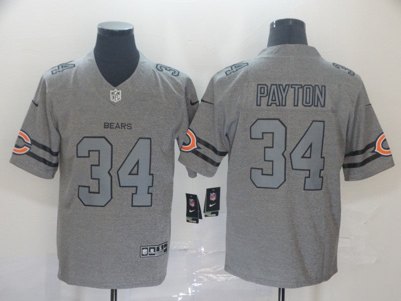 Men's Chicago Bears Walter Payton #34 Gray Game Jersey1 football jersey product view 1
