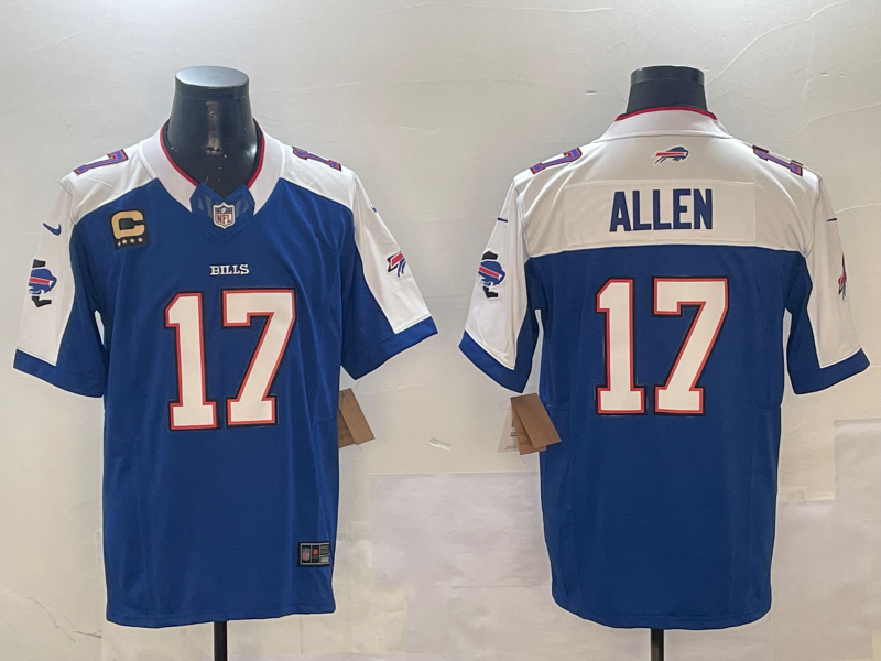 Men's Buffalo Bills Josh Allen #17 Royal Team Game Player Jersey1 football jersey product view 1