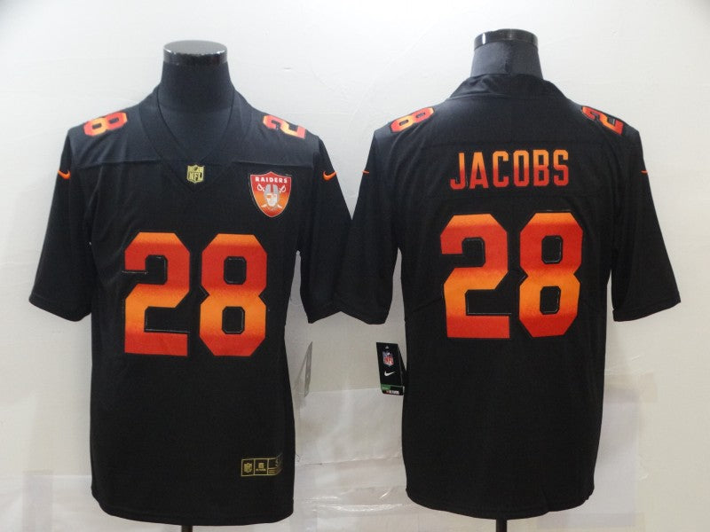 Men's Las Vegas Raiders Josh Jacobs Black Team Game Jersey1 football jersey product view 1