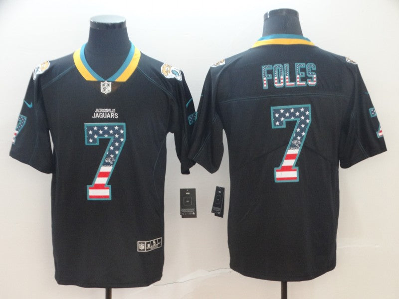 Men's Jacksonville Jaguars Nick Foles #7 Black Player Game Jersey1 football jersey product view 1