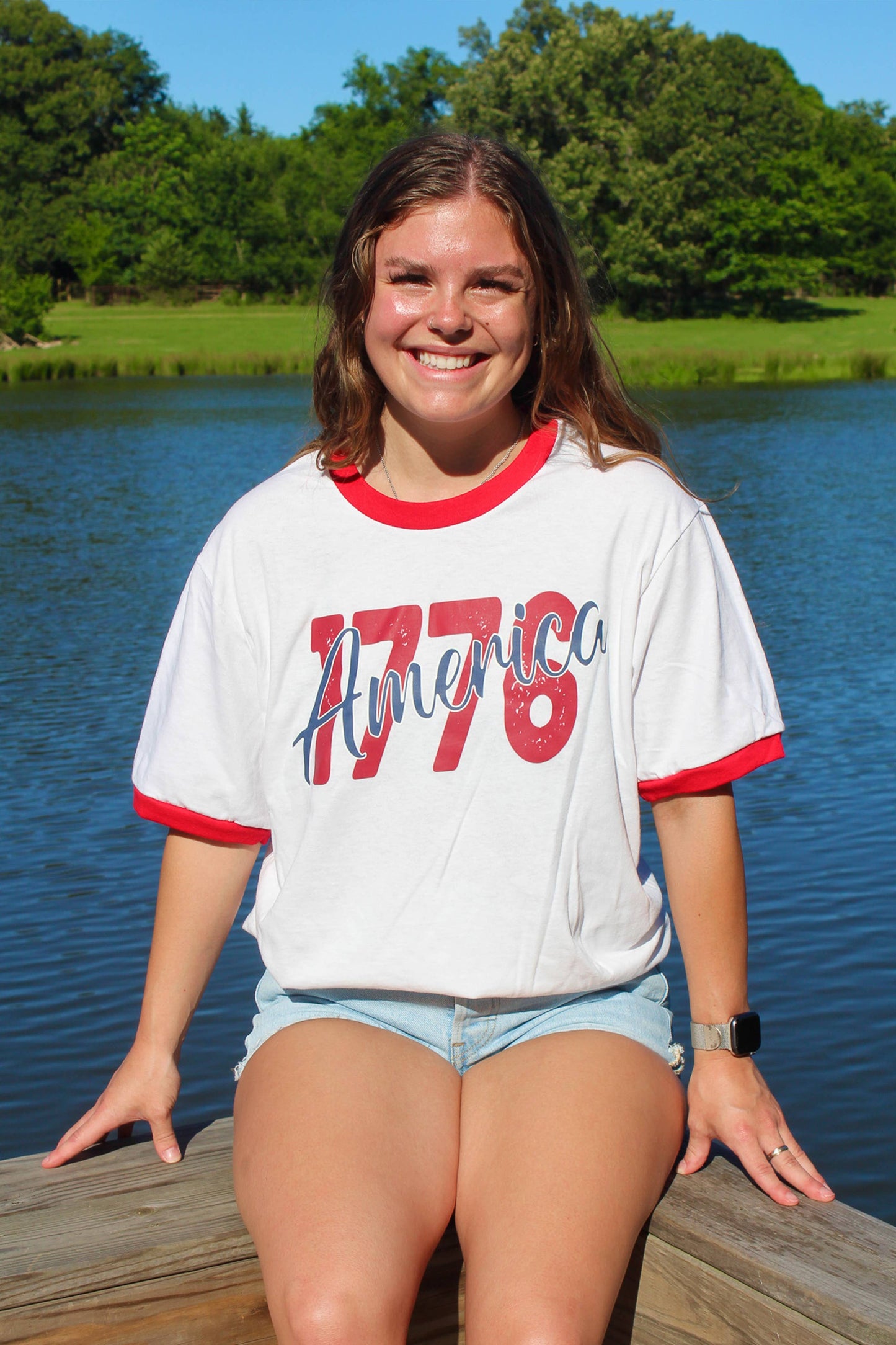 1776 Graphic Ringer Tee Unisex T-shirt, Sweatshirt, Hoodie, Long Sleeve Tee - T-Shirt, Sweatshirt, Hoodie