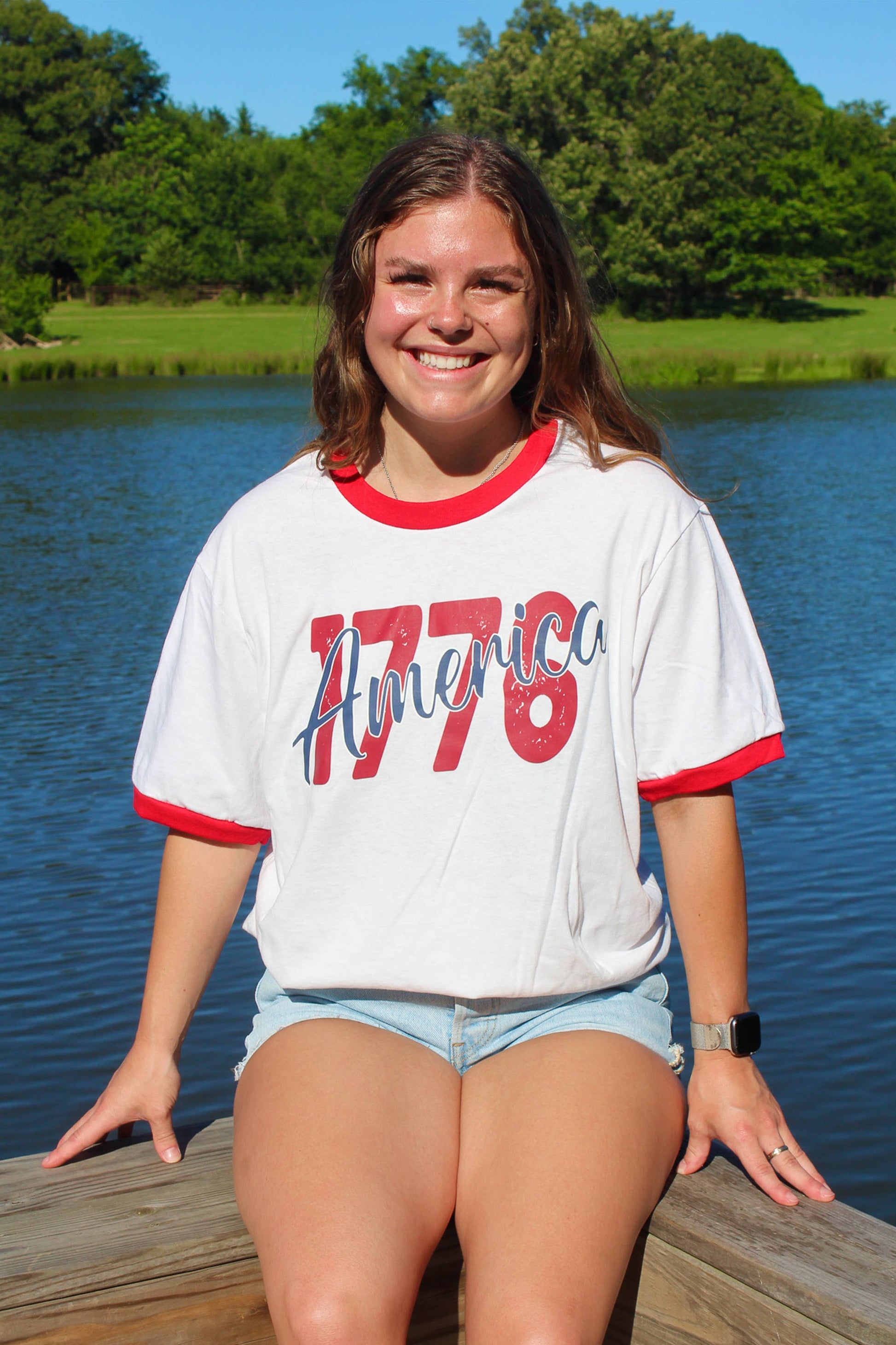 1776 Graphic Ringer Tee Unisex T-shirt, Sweatshirt, Hoodie, Long Sleeve Tee - T-Shirt, Sweatshirt, Hoodie