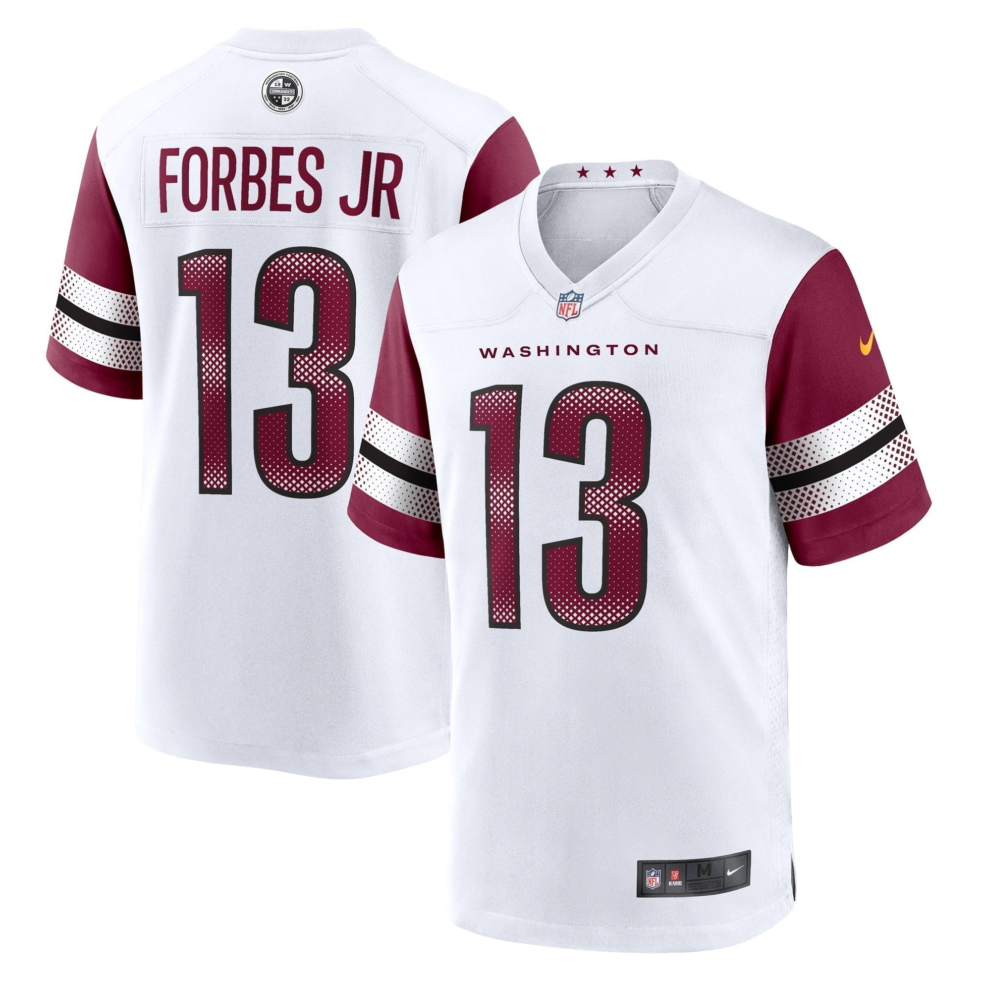 Emmanuel Forbes Jr. Washington Commanders Away Game Jersey - White football jersey product view 1