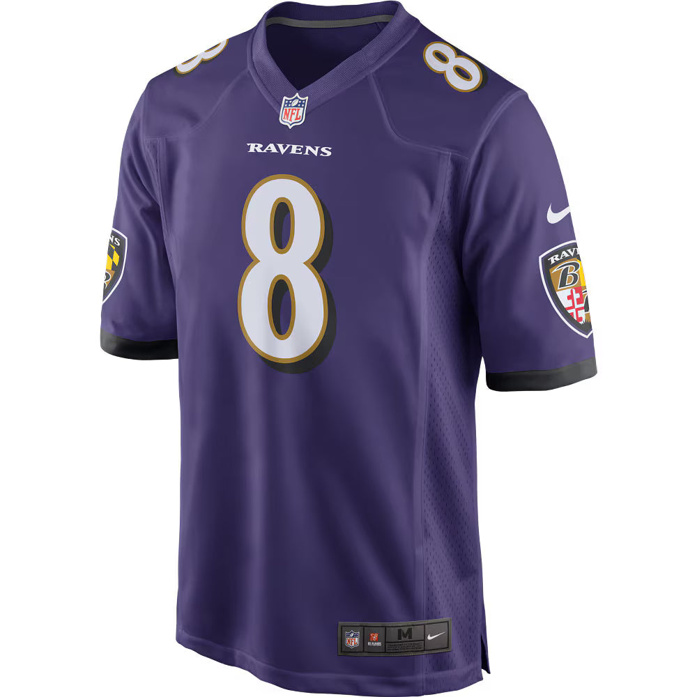 Baltimore Ravens Lamar Jackson Purple Game Player Jersey football jersey product view 2