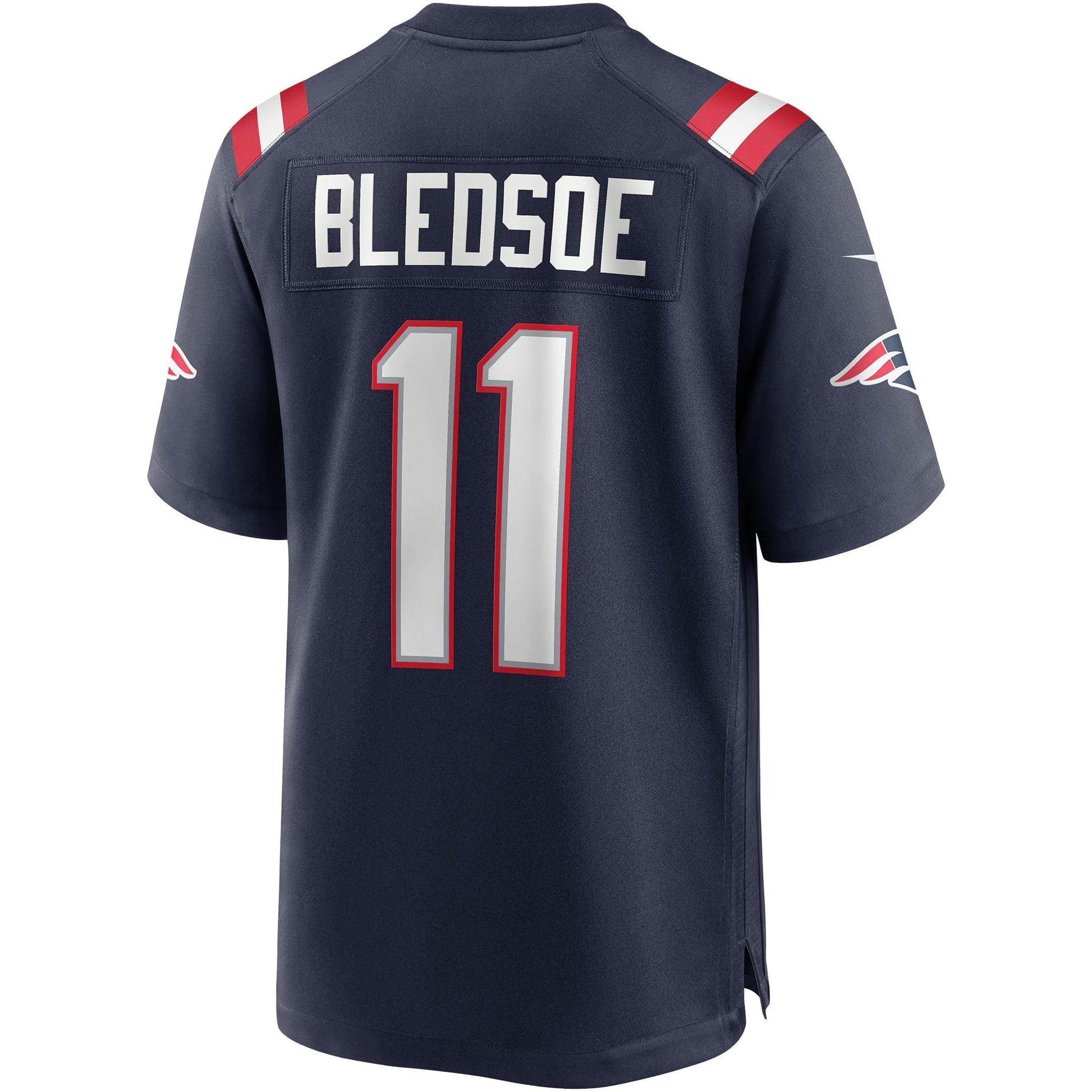 New England Patriots Drew Bledsoe Navy Game Retired Player Jersey football jersey product view 2