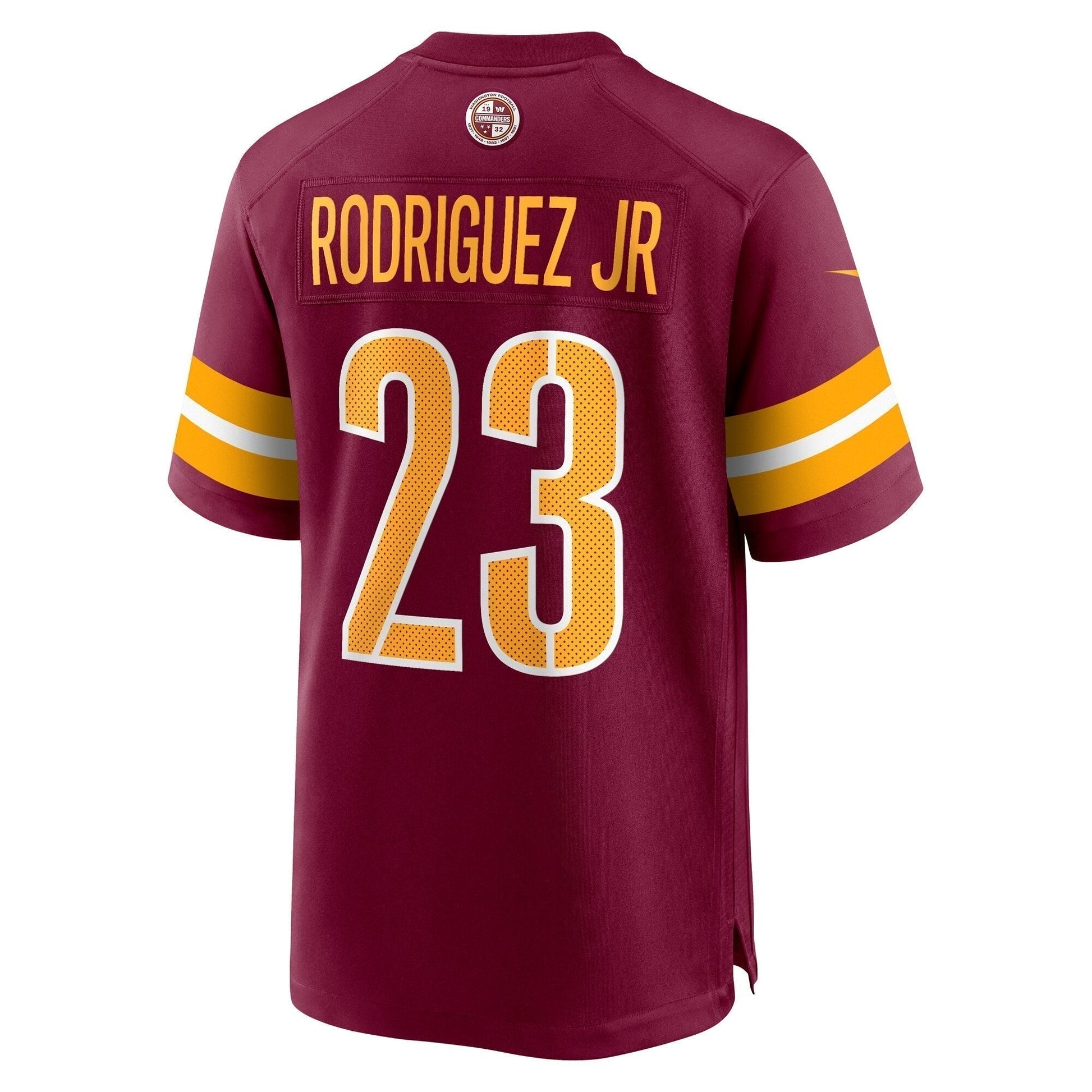 Chris Rodriguez Jr. Washington Commanders Team Game Jersey - Burgundy football jersey product view 3