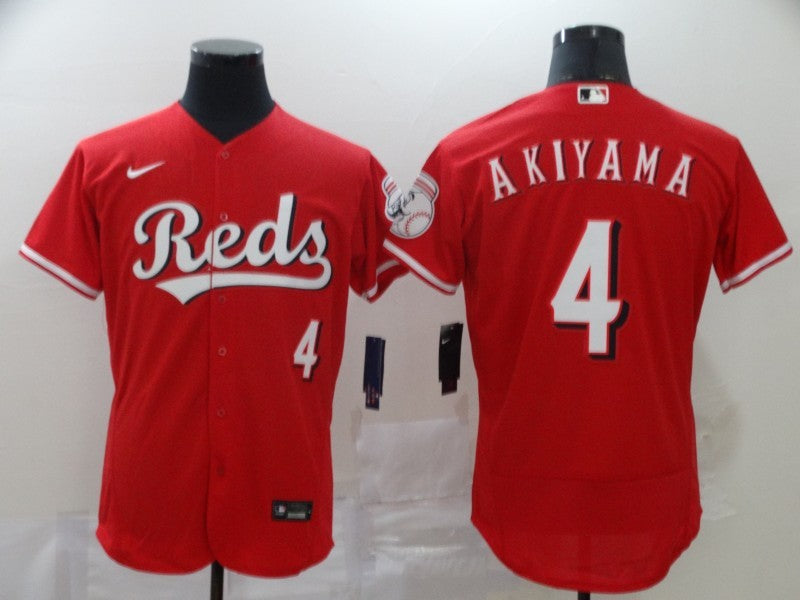 Men's Cincinnati Reds Shogo Akiyama #4 Red Replica Baseball Jersey baseball jersey product view 1