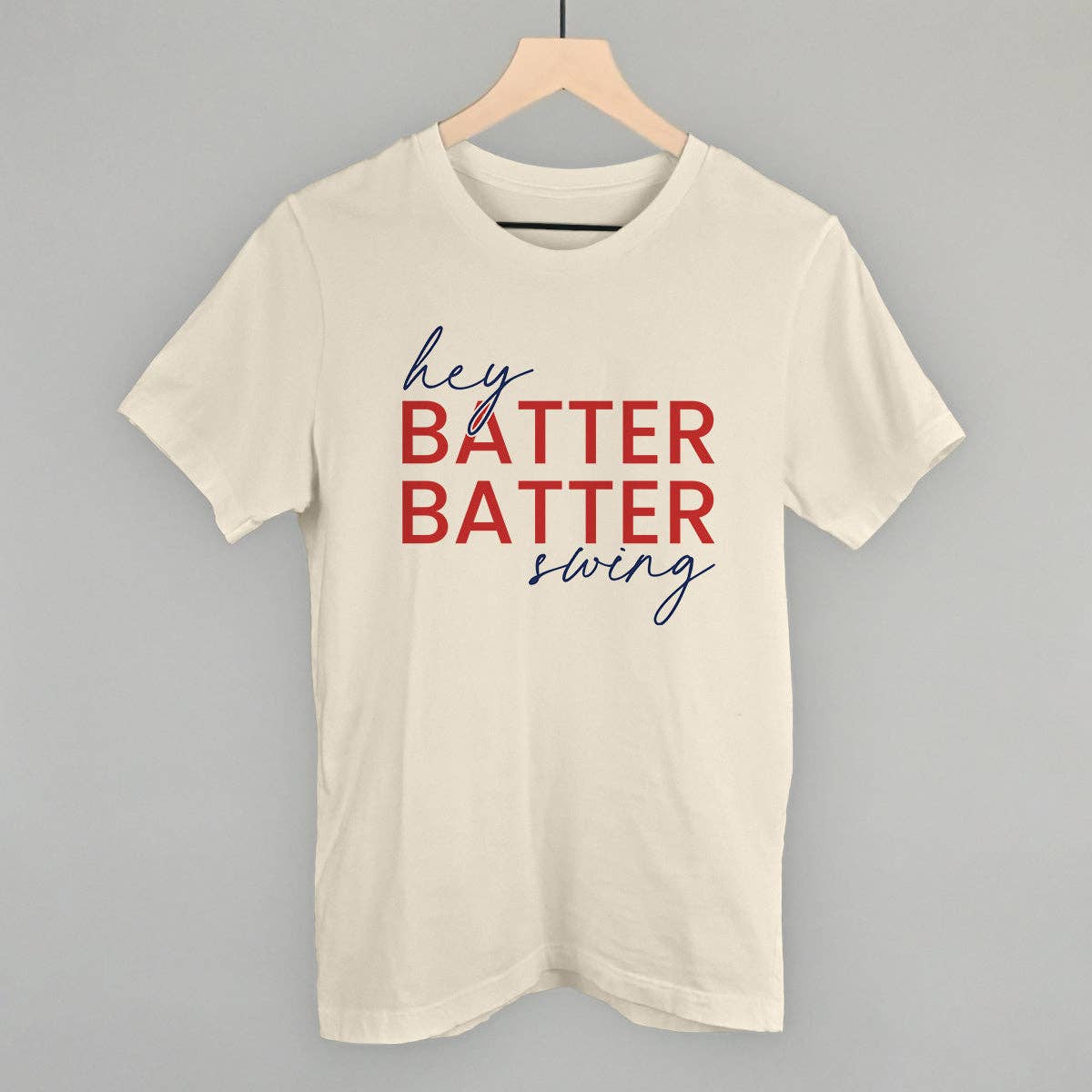 Hey Batter Batter Swing (Red + Navy) Unisex T-shirt, Sweatshirt, Hoodie, Long Sleeve Tee - T-Shirt, Sweatshirt, Hoodie