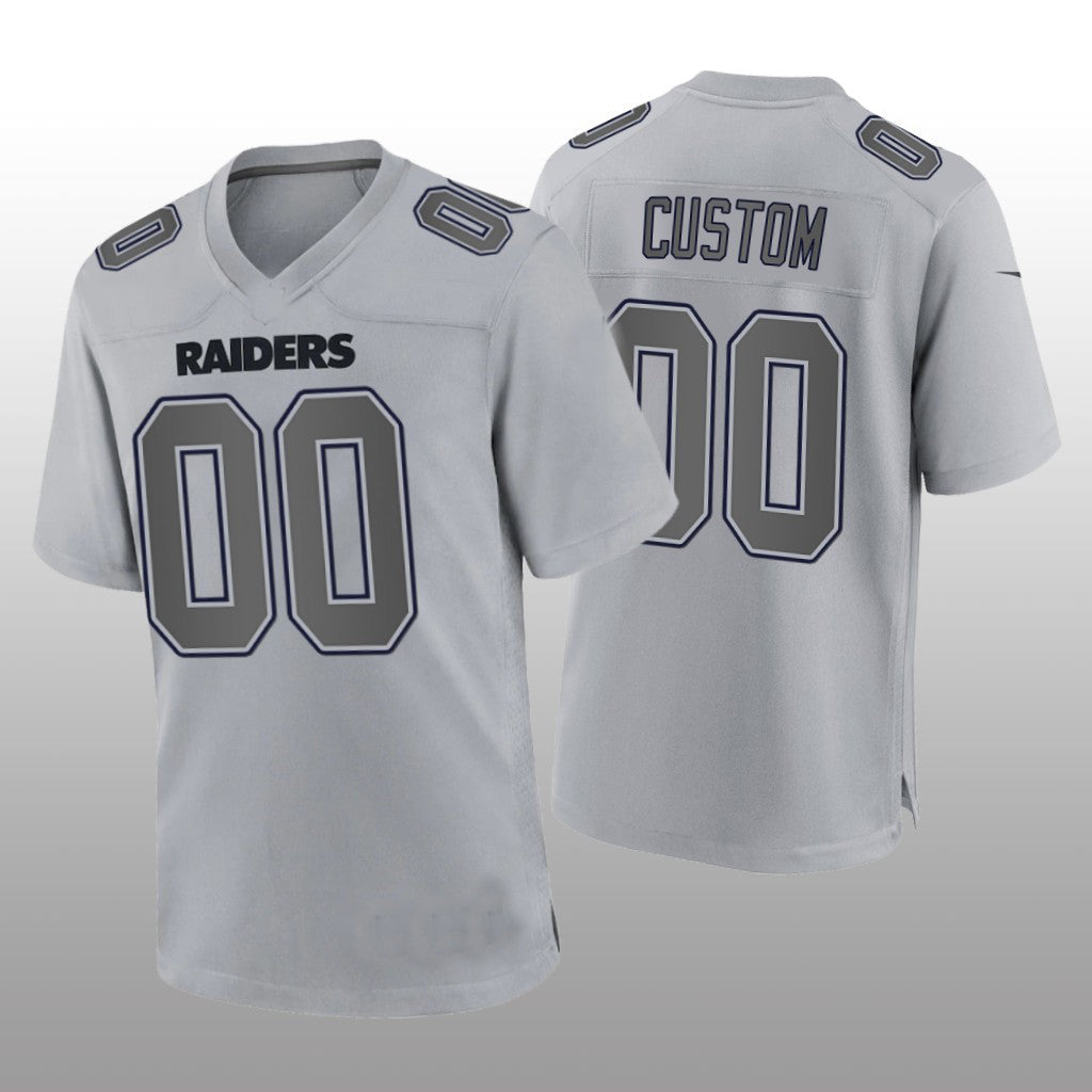 Custom1 Las Vegas Raiders Gray Atmosphere Game Jersey1 Stitched American Football Jerseys football jersey product view 1