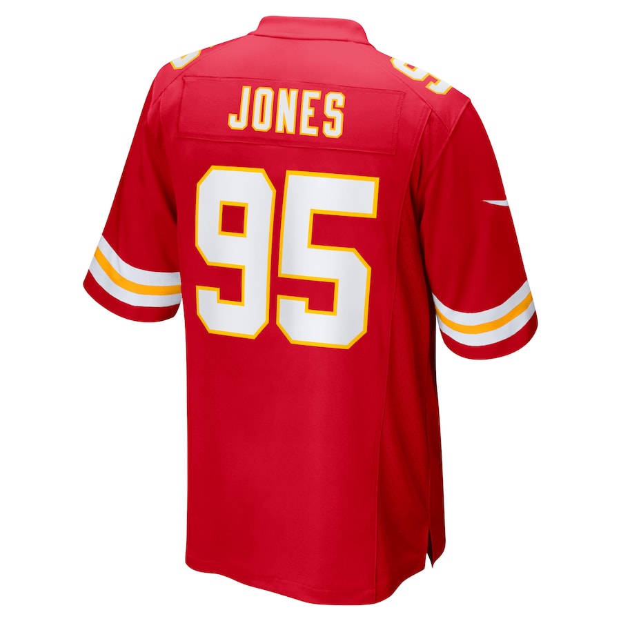 Men's Chris Jones Red Kansas City Chiefs Super Bowl LIX Game Jersey football jersey product view 3