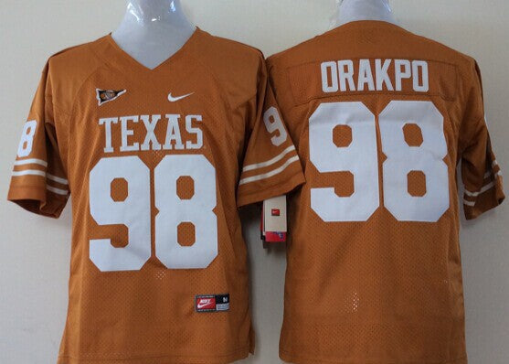 Men's Texas Longhorns Brian Orakpo #98 Orange Replica Team Jersey sports jersey product view 1