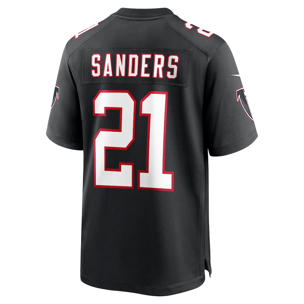 A.Falcons #21 Deion Sanders Black Retired Player Alternate Game Jersey football jersey product view 1