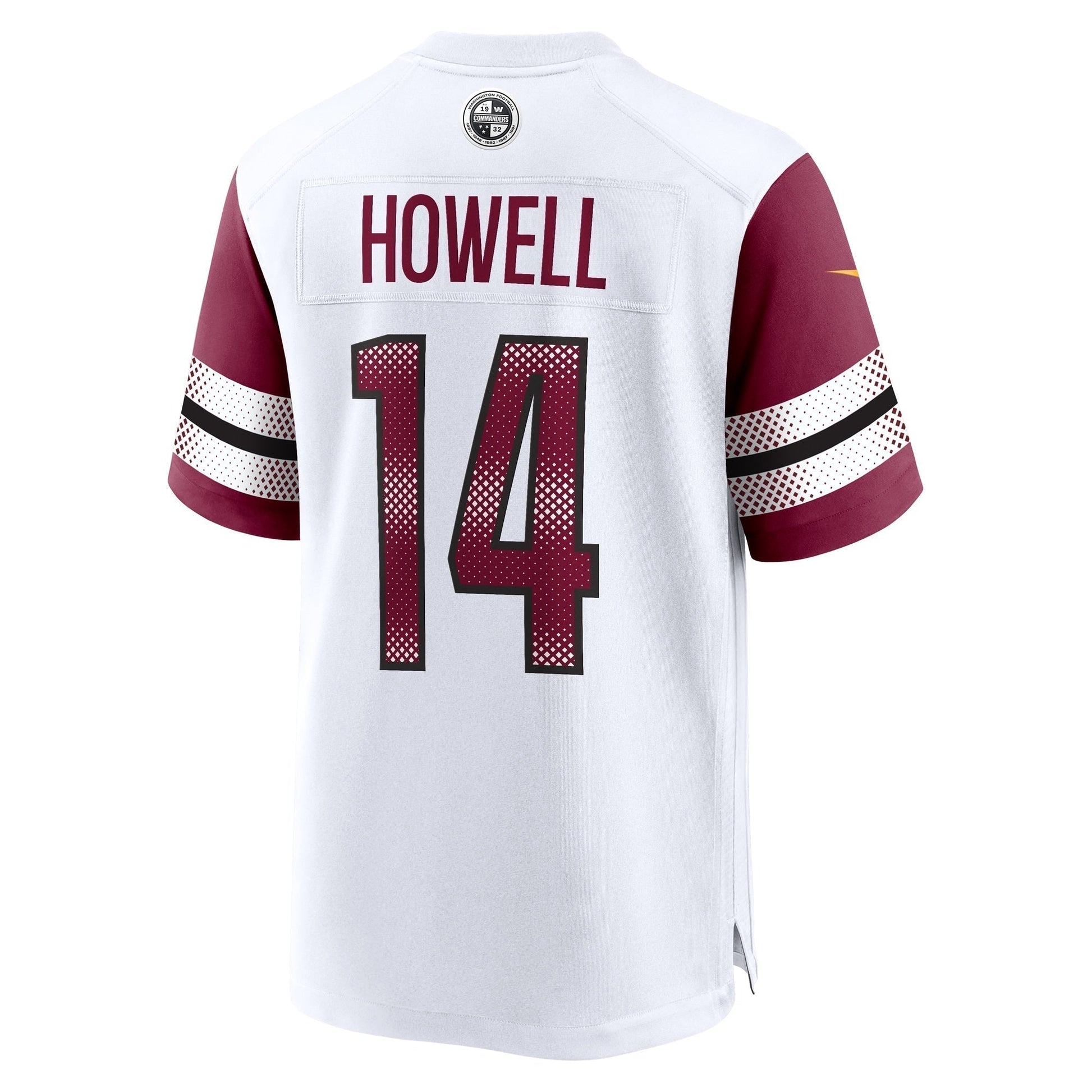 Sam Howell Washington Commanders Team Game Jersey - White football jersey product view 3