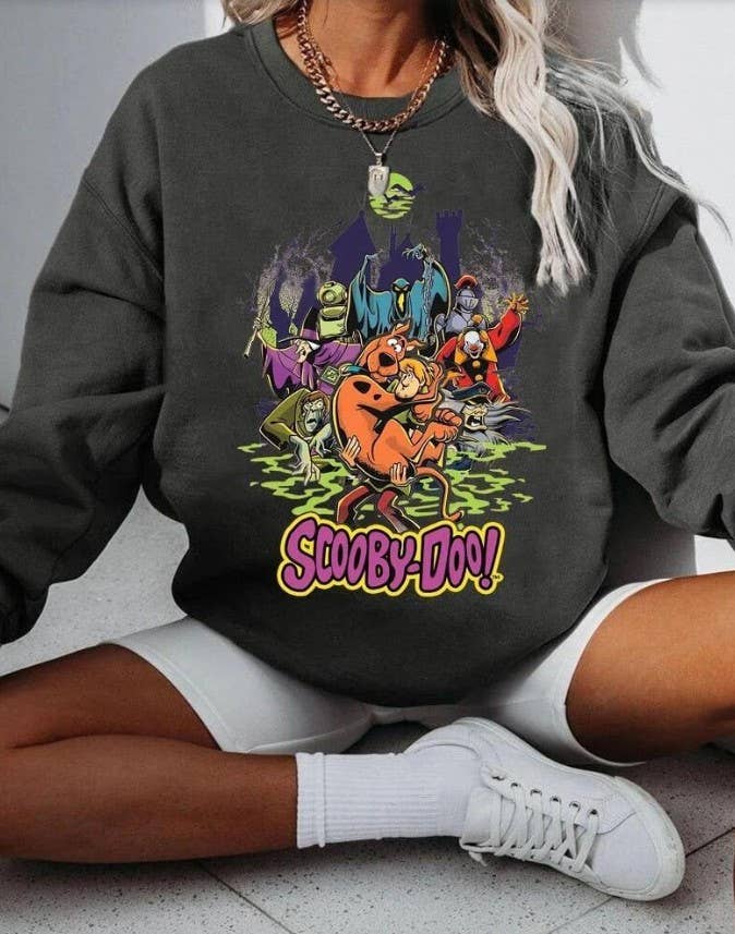 Scooby Doo Vintage Sweatshirt  Halloween Horror Hoodie Unisex T-shirt, Sweatshirt, Hoodie, Long Sleeve Tee - T-Shirt, Sweatshirt, Hoodie