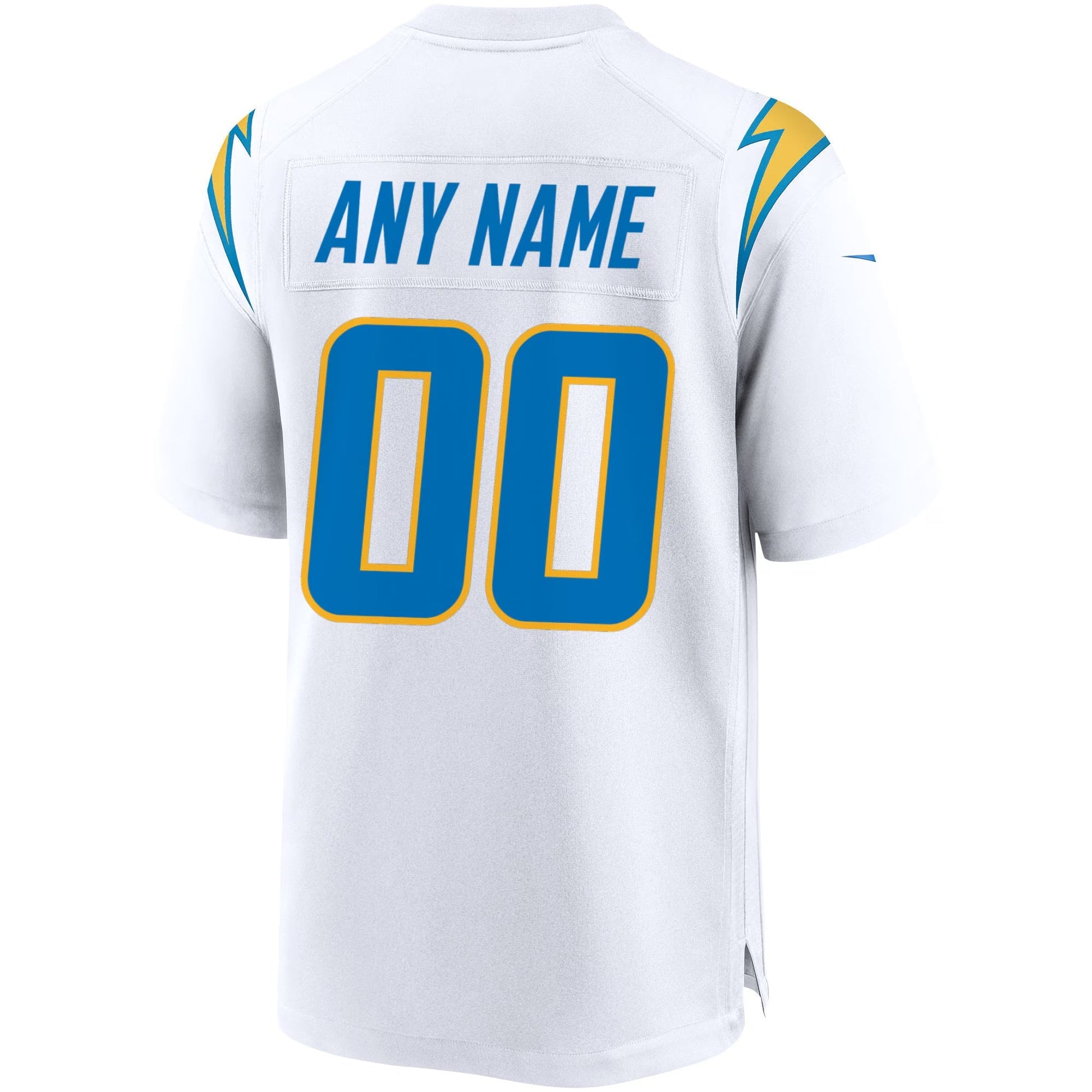 Los Angeles Chargers White Custom Game Jersey football jersey product view 1