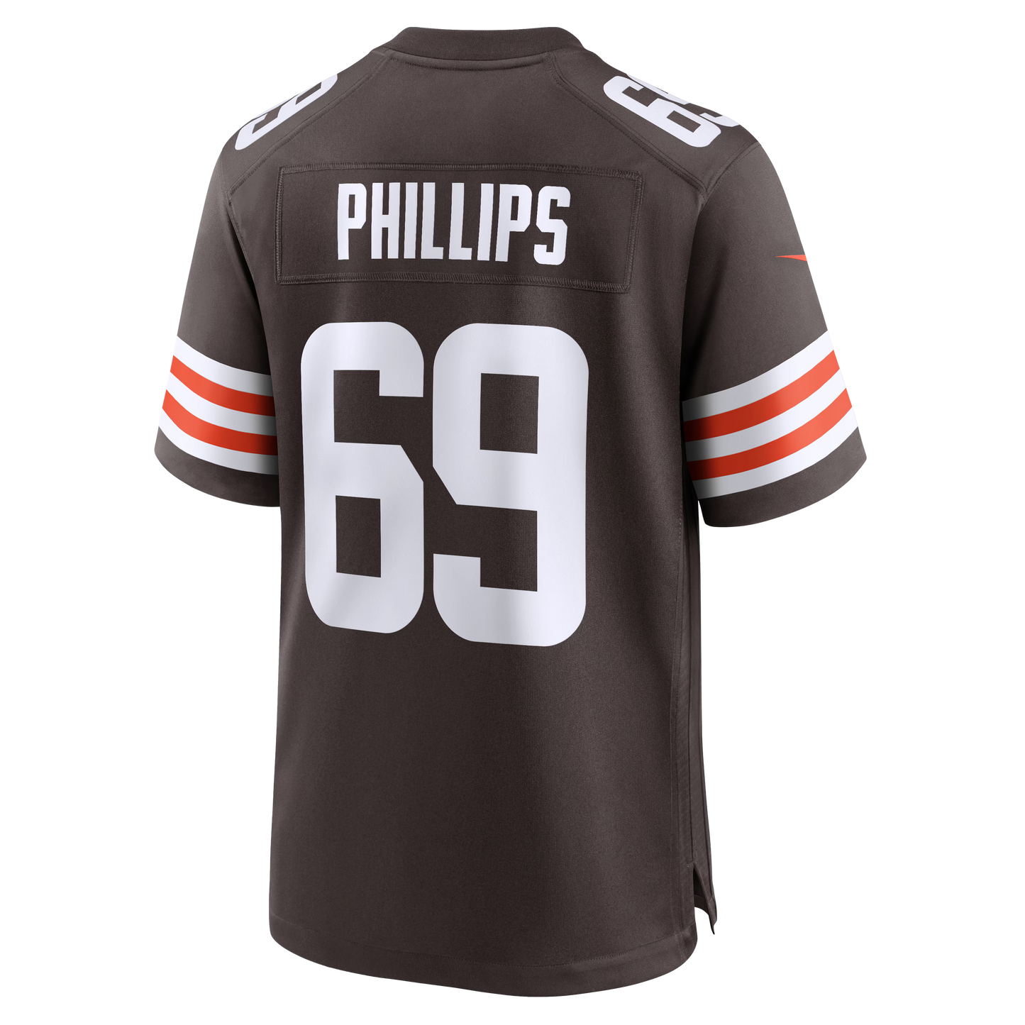 Cleveland Browns Tyre Phillips Brown Team Game Jersey football jersey product view 1